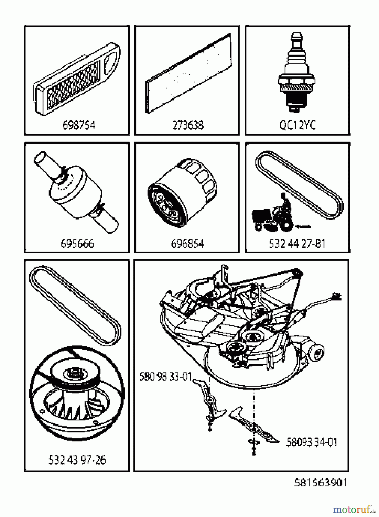 Jonsered Rasen und Garten Traktoren LT2317 CMA2 (96051008100) - Jonsered Lawn & Garden Tractor (2012-10) ACCESSORIES