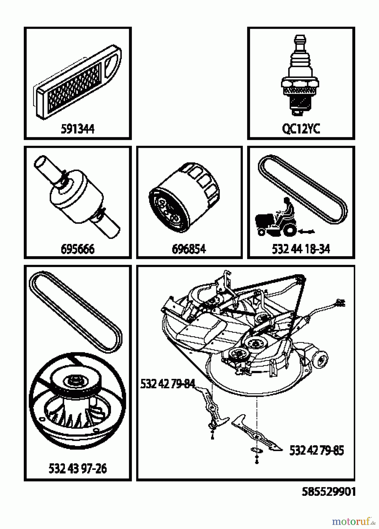 Jonsered Rasen und Garten Traktoren LT2317 CMA2 (96051011100) - Jonsered Lawn & Garden Tractor (2013-06) ACCESSORIES