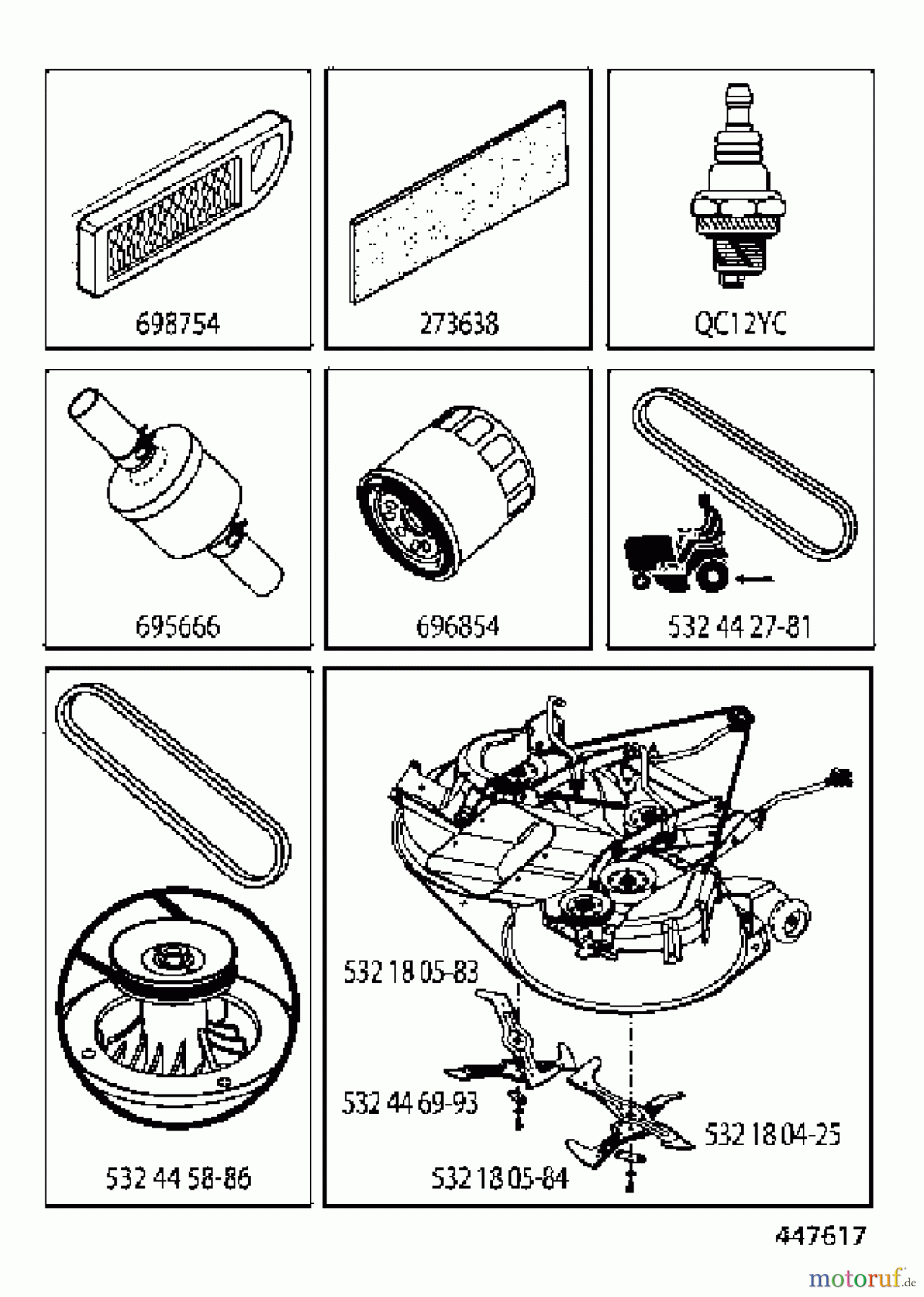 Jonsered Rasen und Garten Traktoren LT2318 CMA2 (96051004500) - Jonsered Lawn & Garden Tractor (2012-02) ACCESSORIES