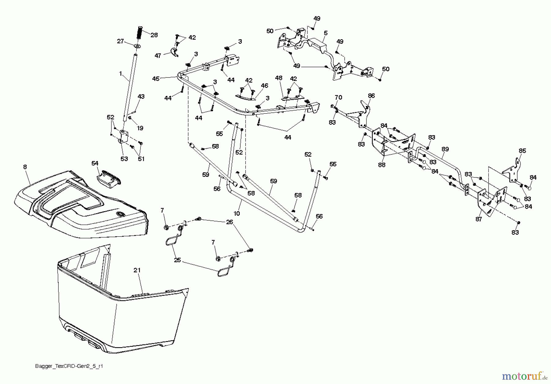 Jonsered Rasen und Garten Traktoren LT2318 CMA2 (96051004500) - Jonsered Lawn & Garden Tractor (2012-02) BAGGER