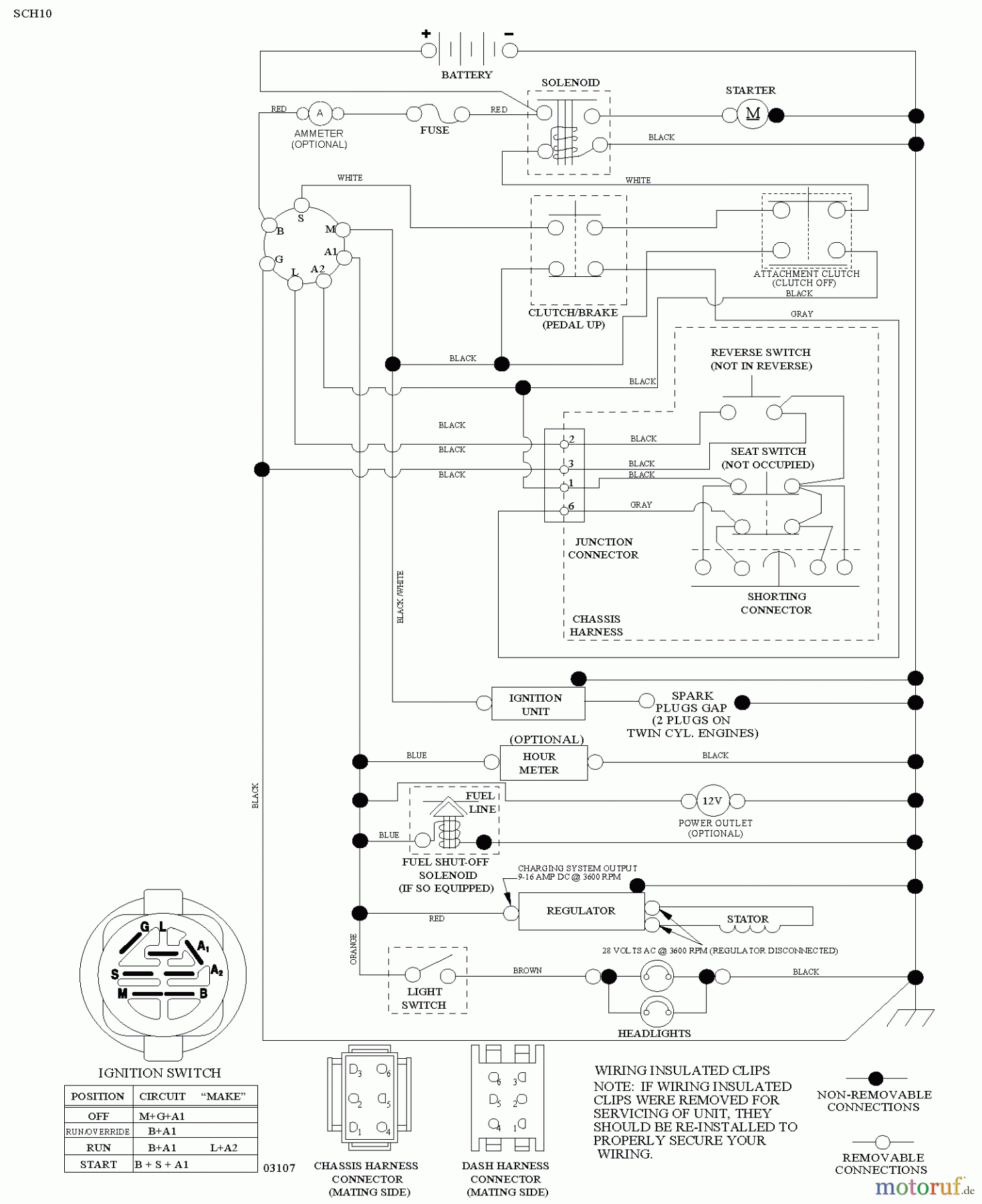 Jonsered Rasen und Garten Traktoren LT2320 A2 (96041034700) - Jonsered Lawn & Garden Tractor (2013-06) SCHEMATIC