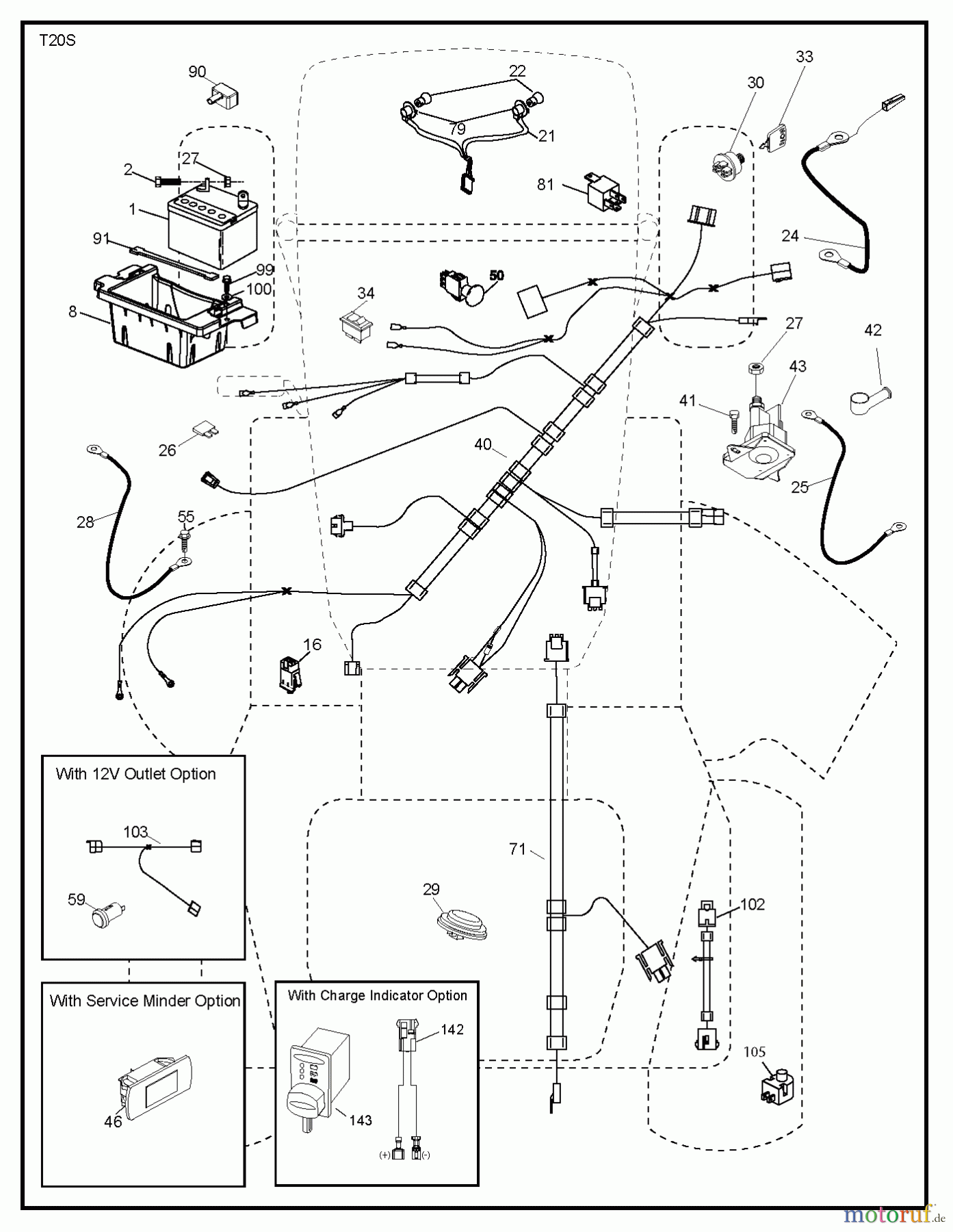 Jonsered Rasen und Garten Traktoren LT2320 A2 (96041032100) - Jonsered Lawn & Garden Tractor (2013-06) ELECTRICAL