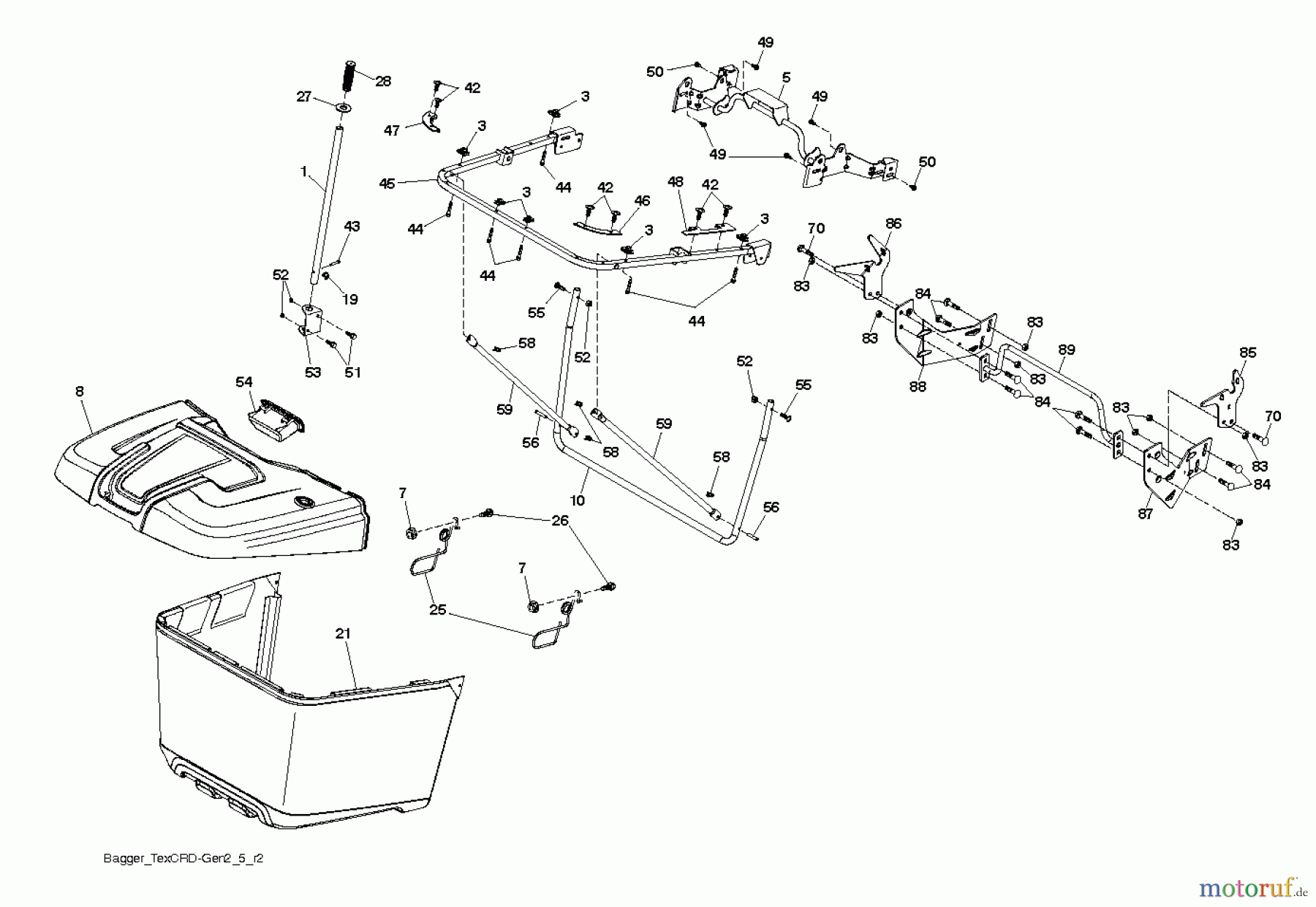Jonsered Rasen und Garten Traktoren LT2320 CMA2 (96051008400) - Jonsered Lawn & Garden Tractor (2013-06) BAGGER