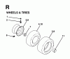 Jonsered LTH16 - 42" Lawn & Garden Tractor (1998-01) Ersatzteile WHEELS TIRES