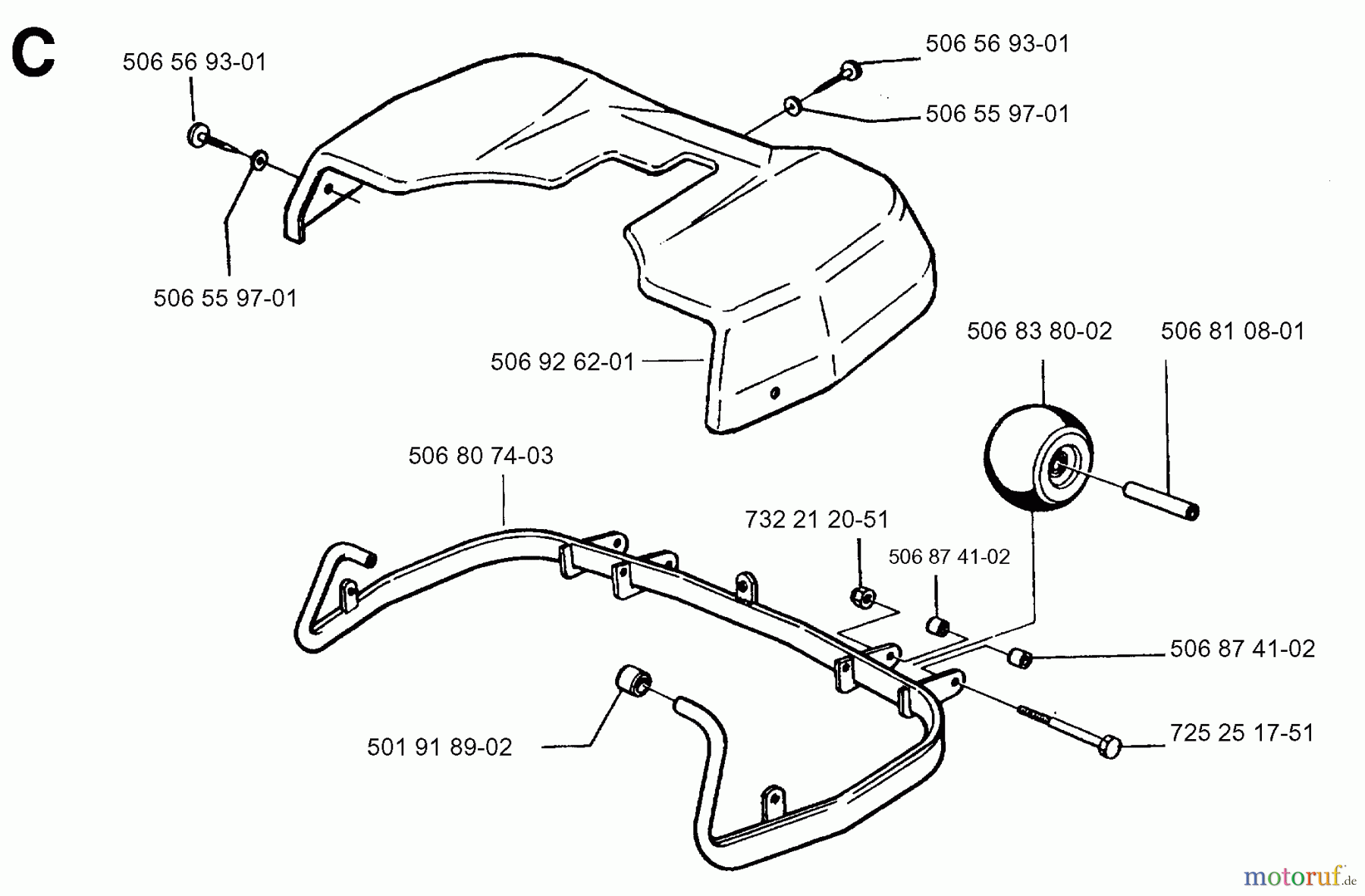 Jonsered Reitermäher FR13 (85CM) - Jonsered Rear-Engine Riding Mower (1997-01) FRAME #1