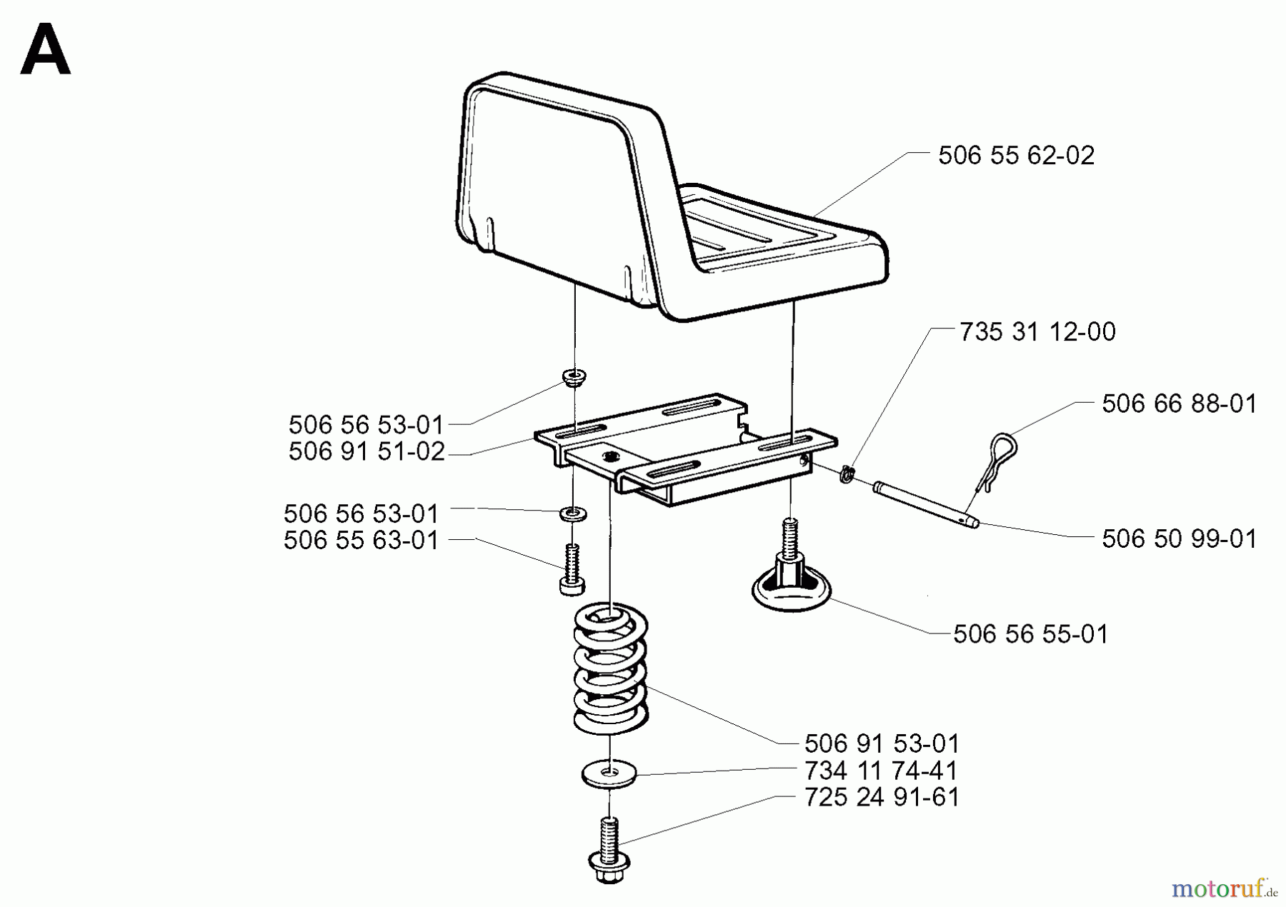  Jonsered Reitermäher FR13 - Jonsered Rear-Engine Riding Mower (2000-02) SEAT