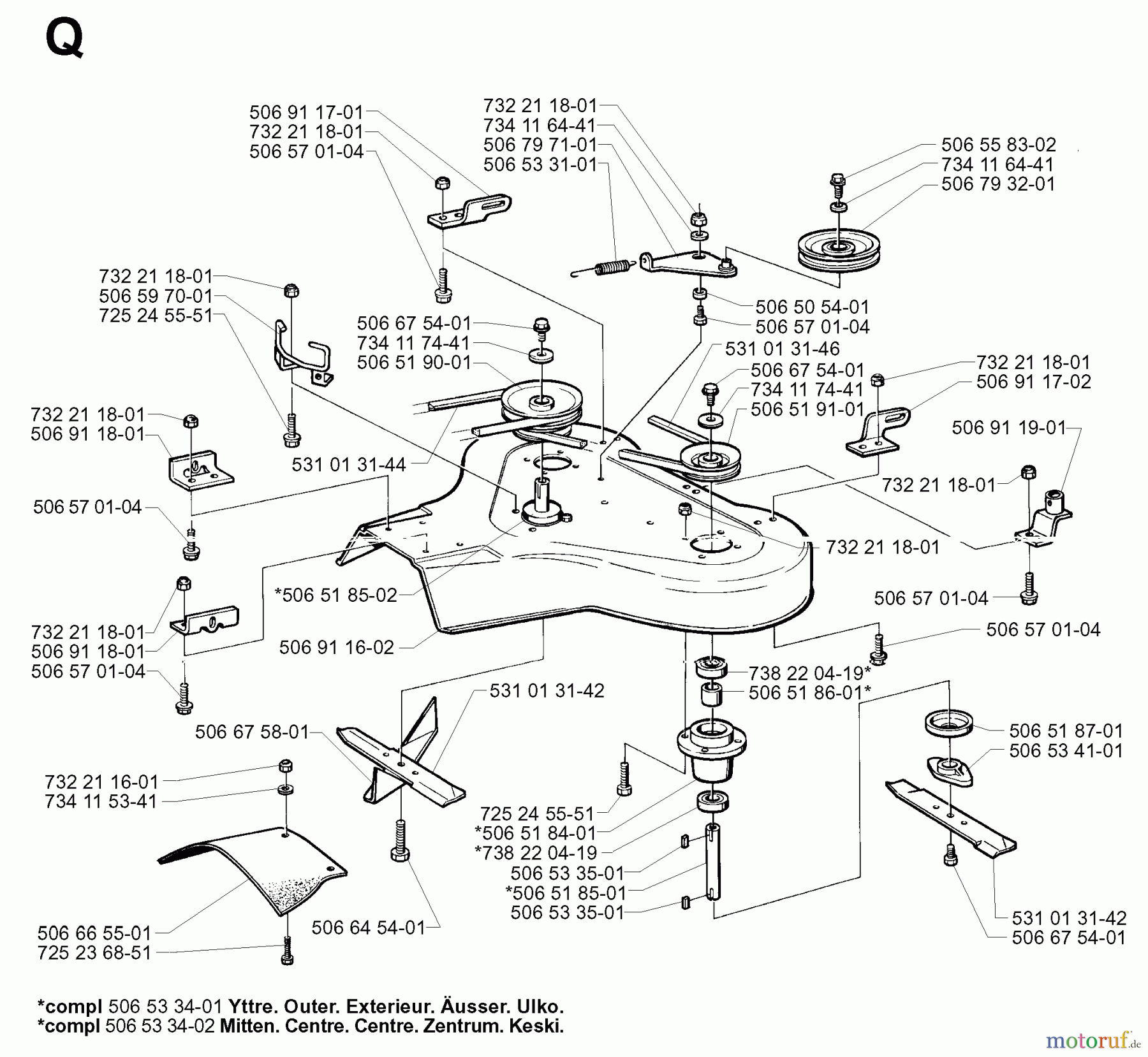  Jonsered Reitermäher FR13 - Jonsered Rear-Engine Riding Mower (2001-01) 85CM CUTTING DECK