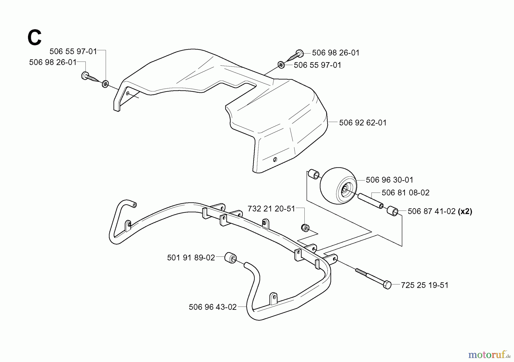  Jonsered Reitermäher FR2111 (953535101) - Jonsered Rear-Engine Riding Mower (2004-01) FRAME #2