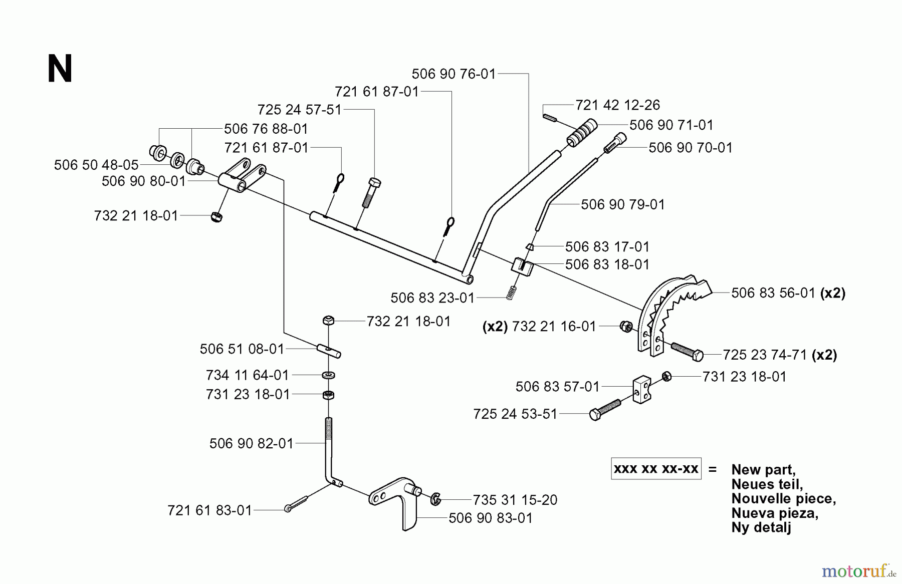 Jonsered Reitermäher FR2111 (953535101) - Jonsered Rear-Engine Riding Mower (2006-01) HEIGHT ADJUSTMENT