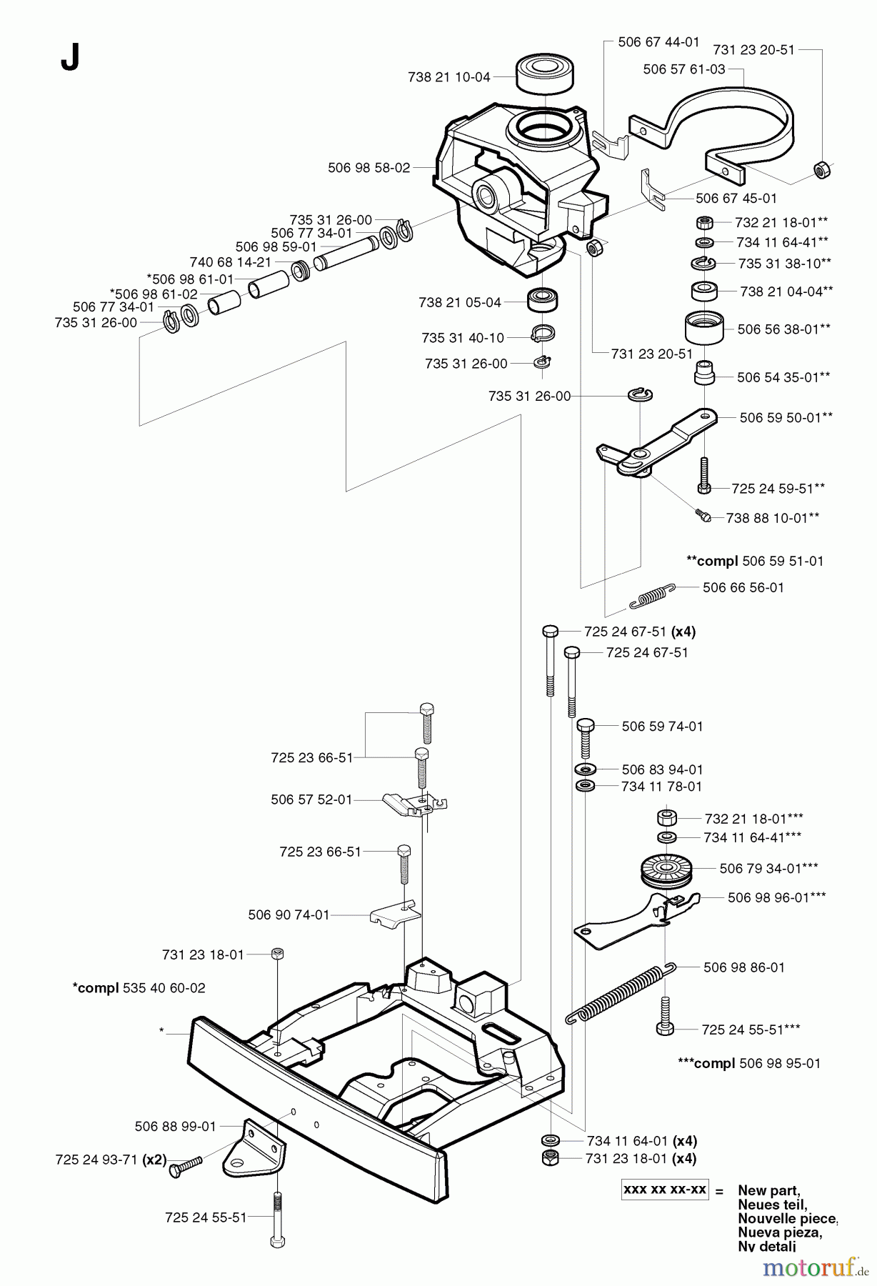Jonsered Reitermäher FR2111 - Jonsered Rear-Engine Riding Mower (2002-03) CHASSIS / FRAME #2