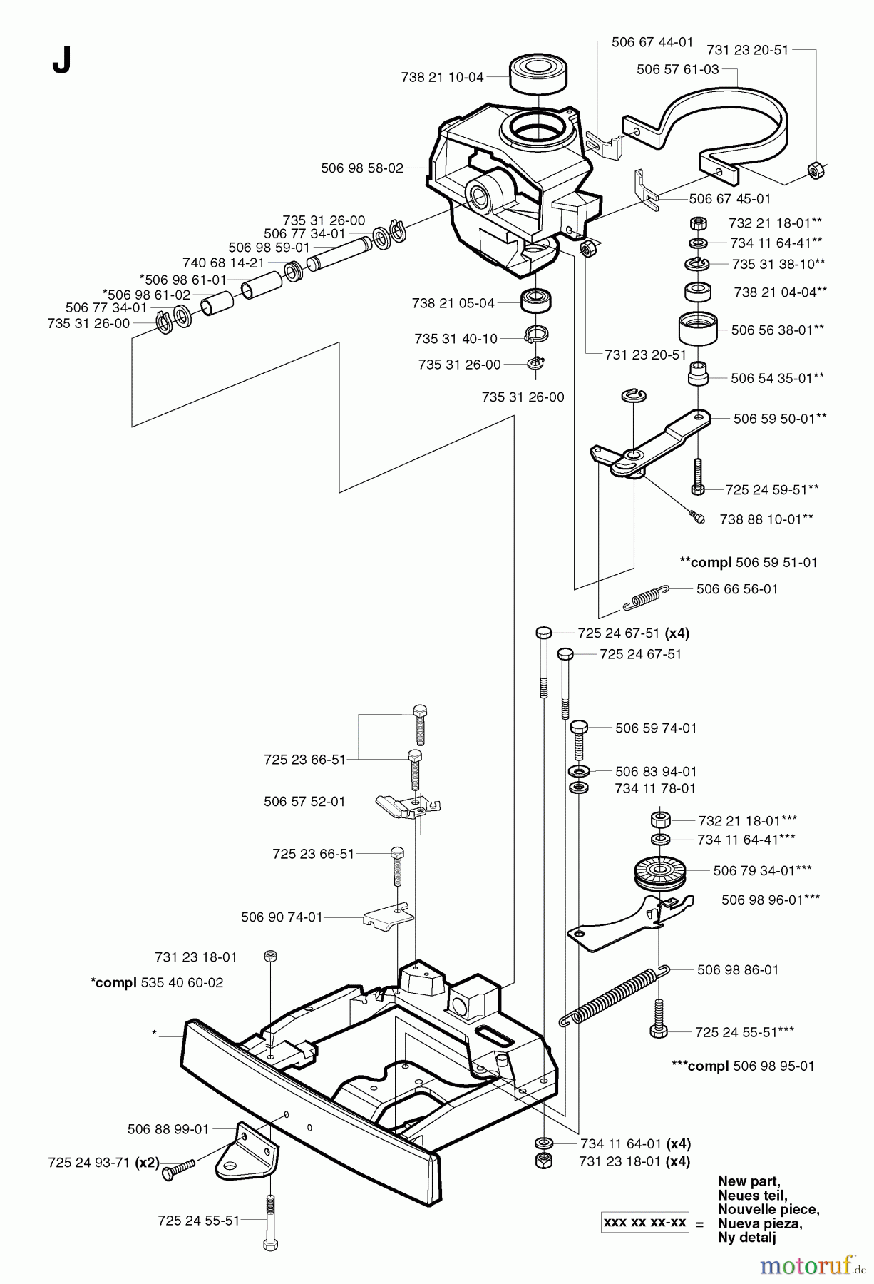 Jonsered Reitermäher FR2111 - Jonsered Rear-Engine Riding Mower (2003-01) CHASSIS / FRAME #1