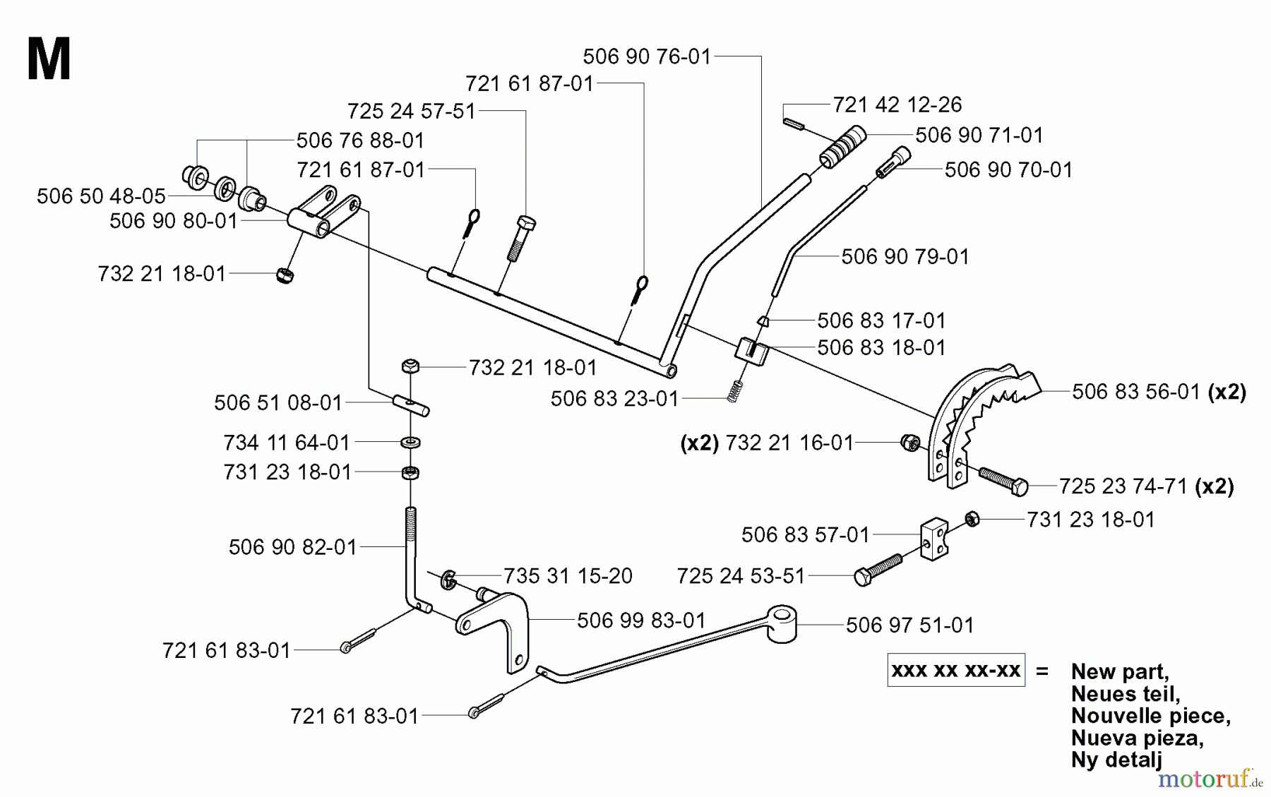 Jonsered Reitermäher FR2111 M (965077501) - Jonsered Rear-Engine Riding Mower (2006-01) CONTROLS #3
