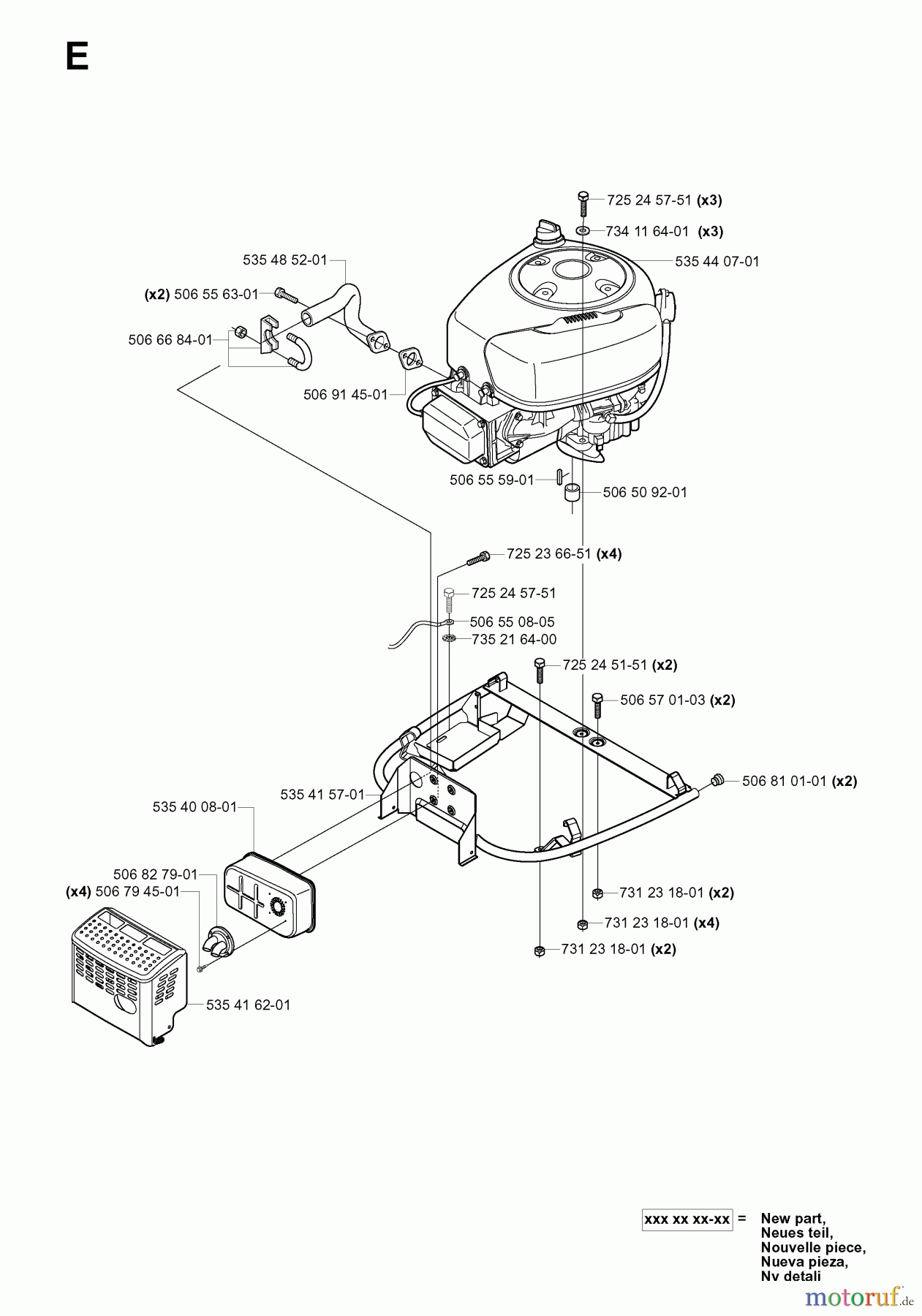 Jonsered Reitermäher FR2111 M (965077501) - Jonsered Rear-Engine Riding Mower (2006-01) ENGINE