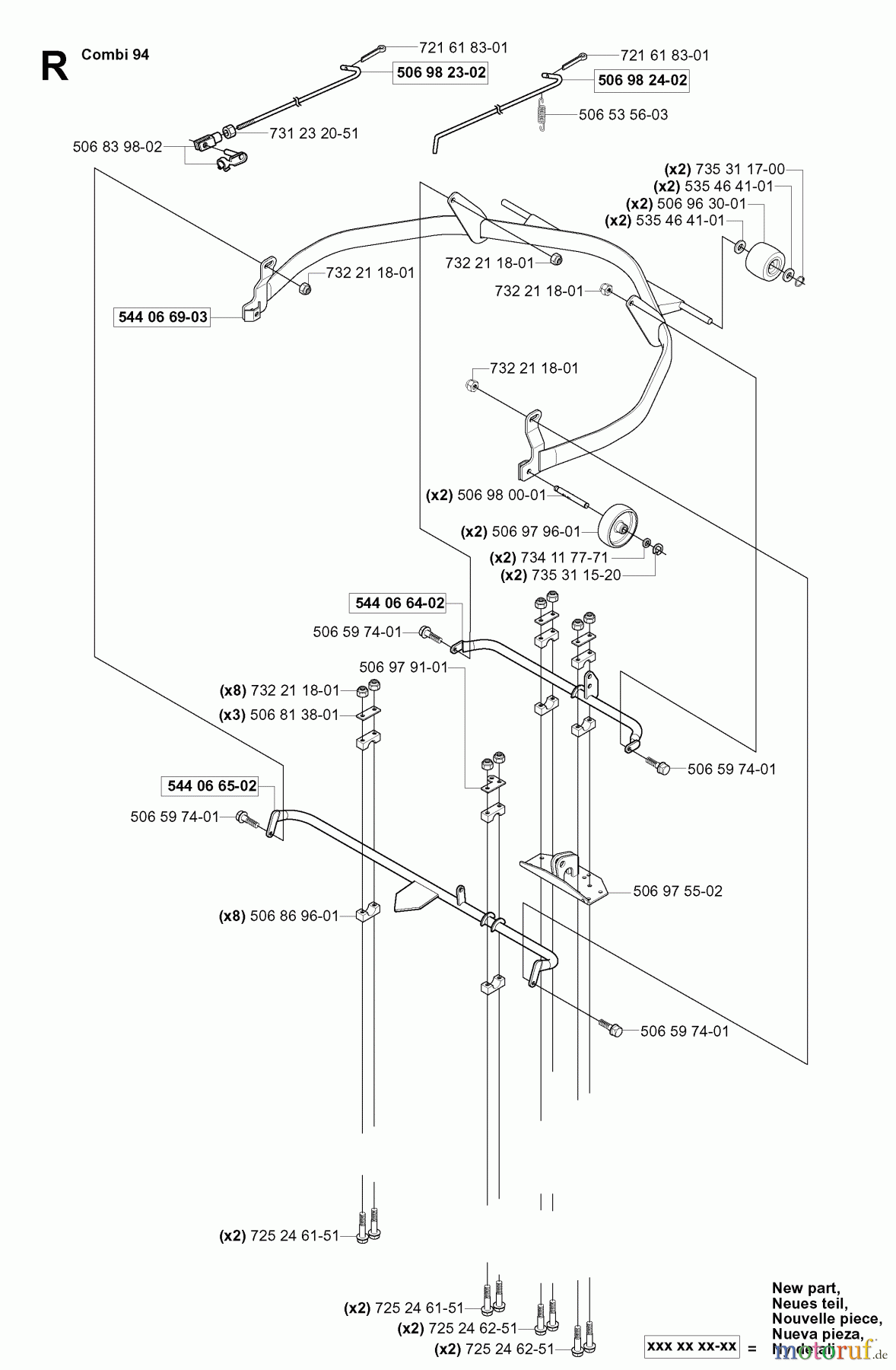Jonsered Reitermäher FR2111 M (965077501) - Jonsered Rear-Engine Riding Mower (2006-01) PROTECTION FRAME