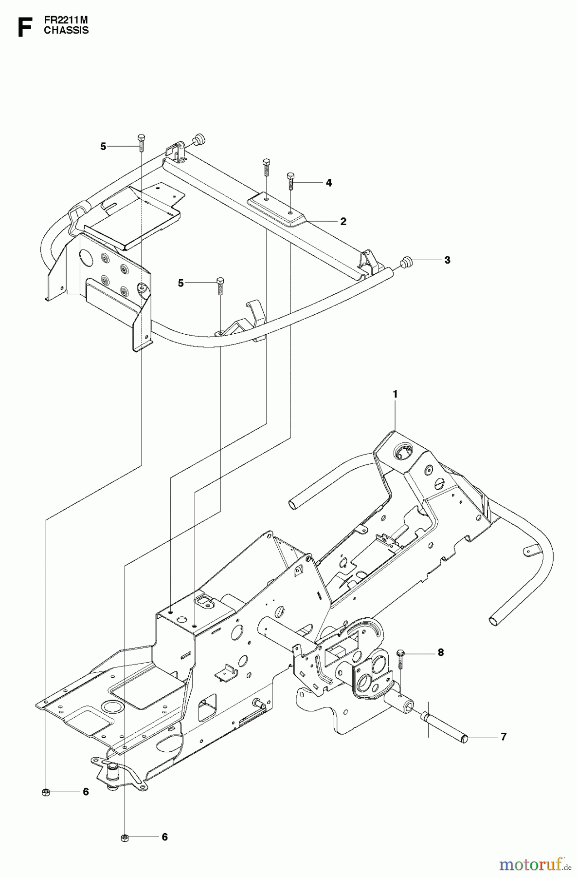 Jonsered Reitermäher FR2111 M (965190201) - Jonsered Rear-Engine Riding Mower (2010-07) CHASSIS ENCLOSURES