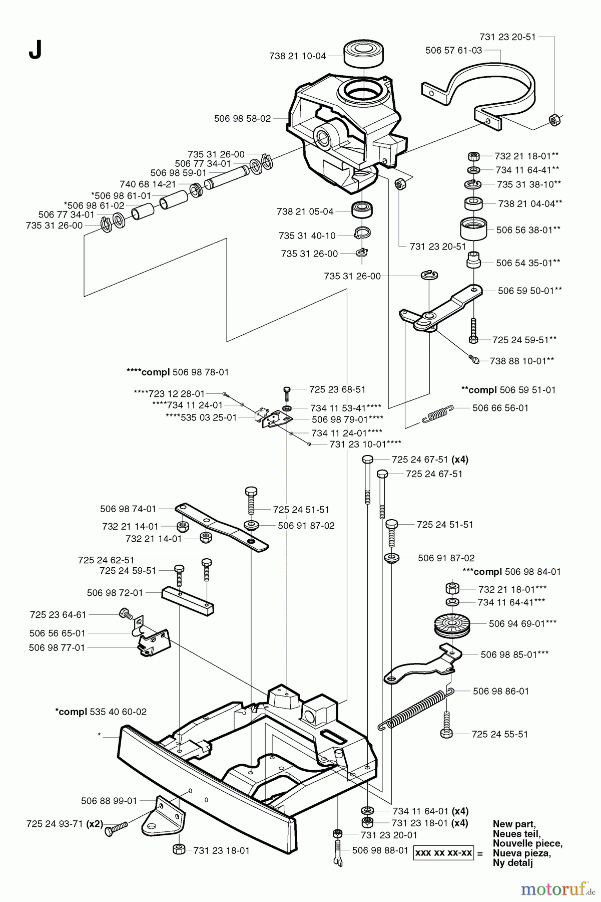 Jonsered Reitermäher FR2113 A - Jonsered Rear-Engine Riding Mower (2003-01) CHASSIS / FRAME #2