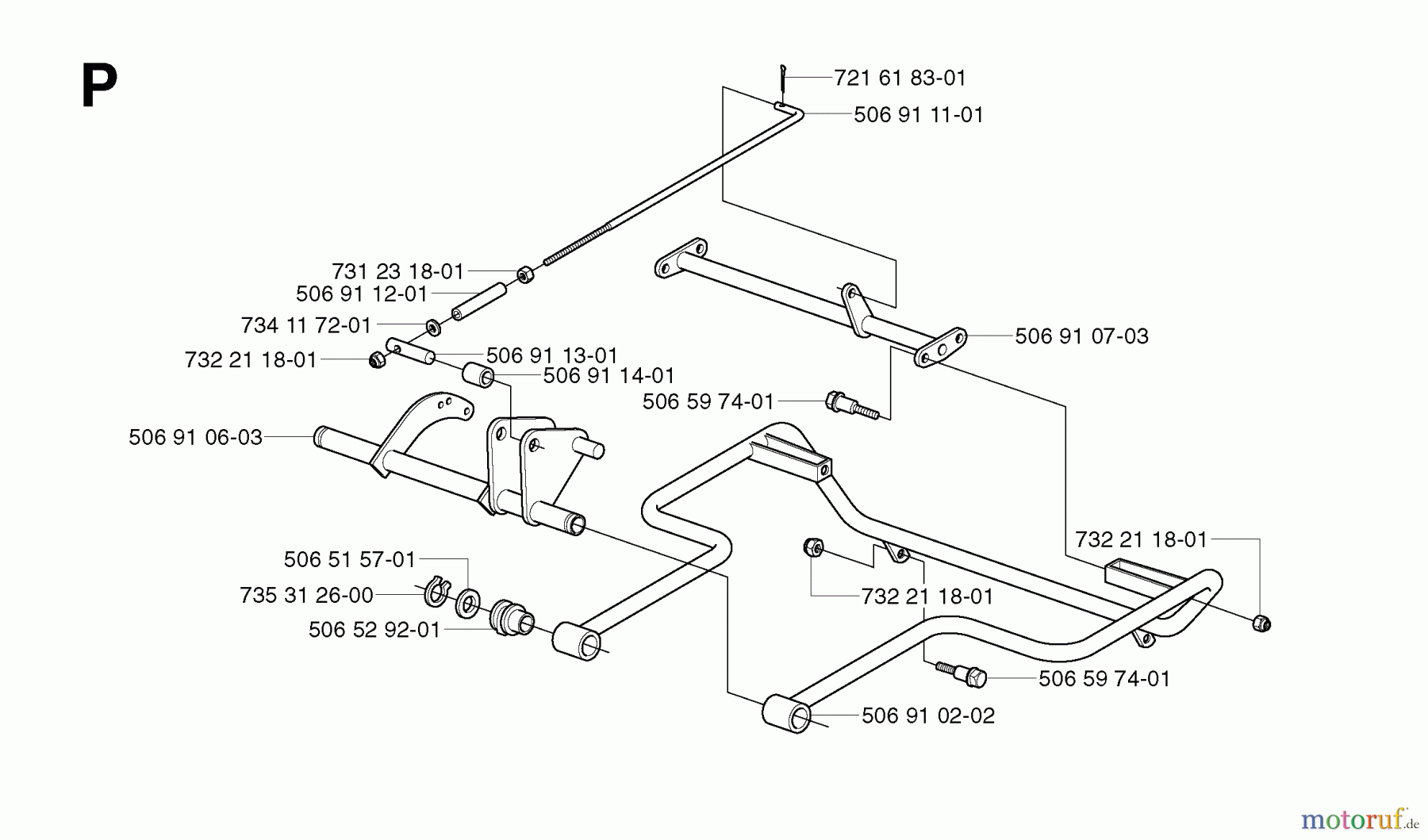 Jonsered Reitermäher FR2113 A - Jonsered Rear-Engine Riding Mower (2003-01) FRAME