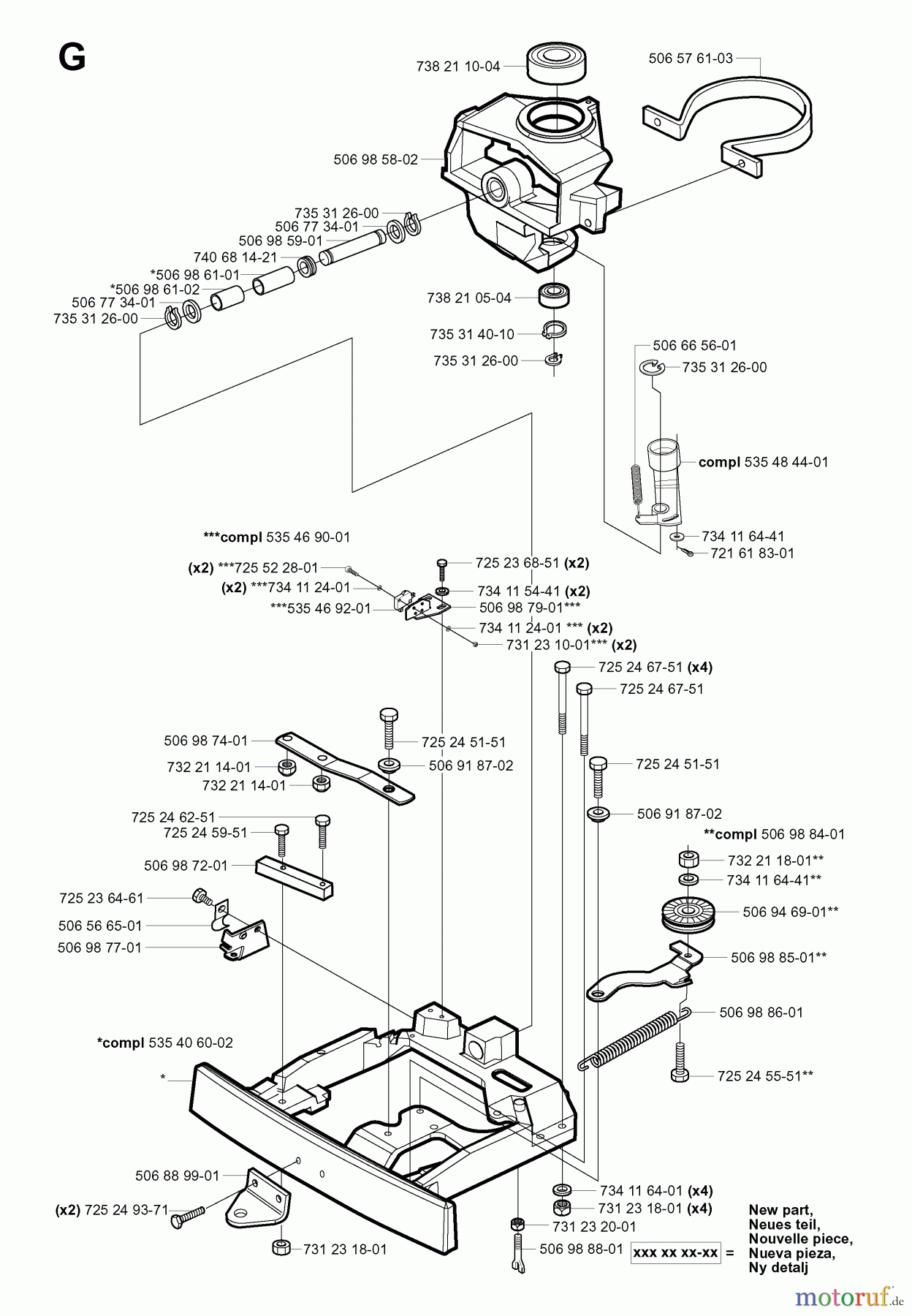 Jonsered Reitermäher FR2113 MA (965070601) - Jonsered Rear-Engine Riding Mower (2006-01) CHASSIS / FRAME #2