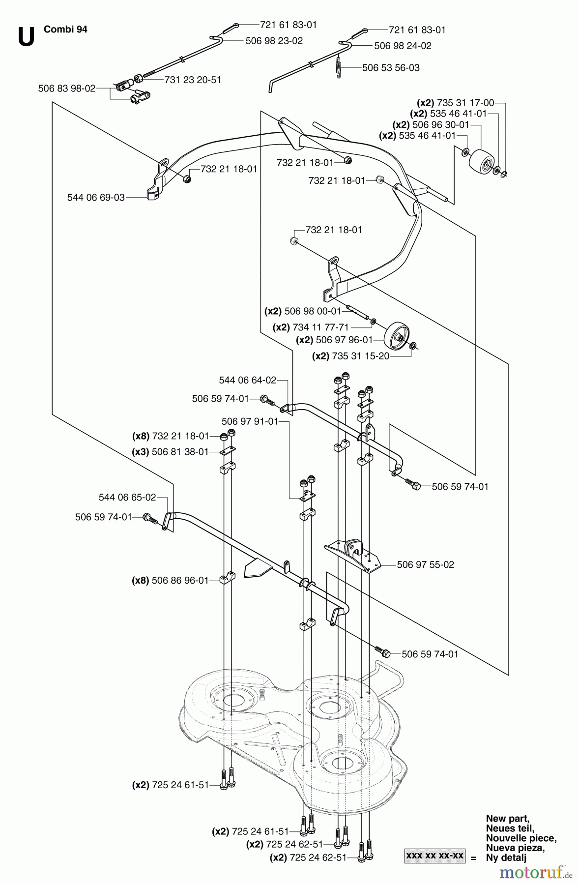  Jonsered Reitermäher FR2113 MA 4X4 - Jonsered Rear-Engine Riding Mower (2007-01) 94CM CUTTING DECK #2