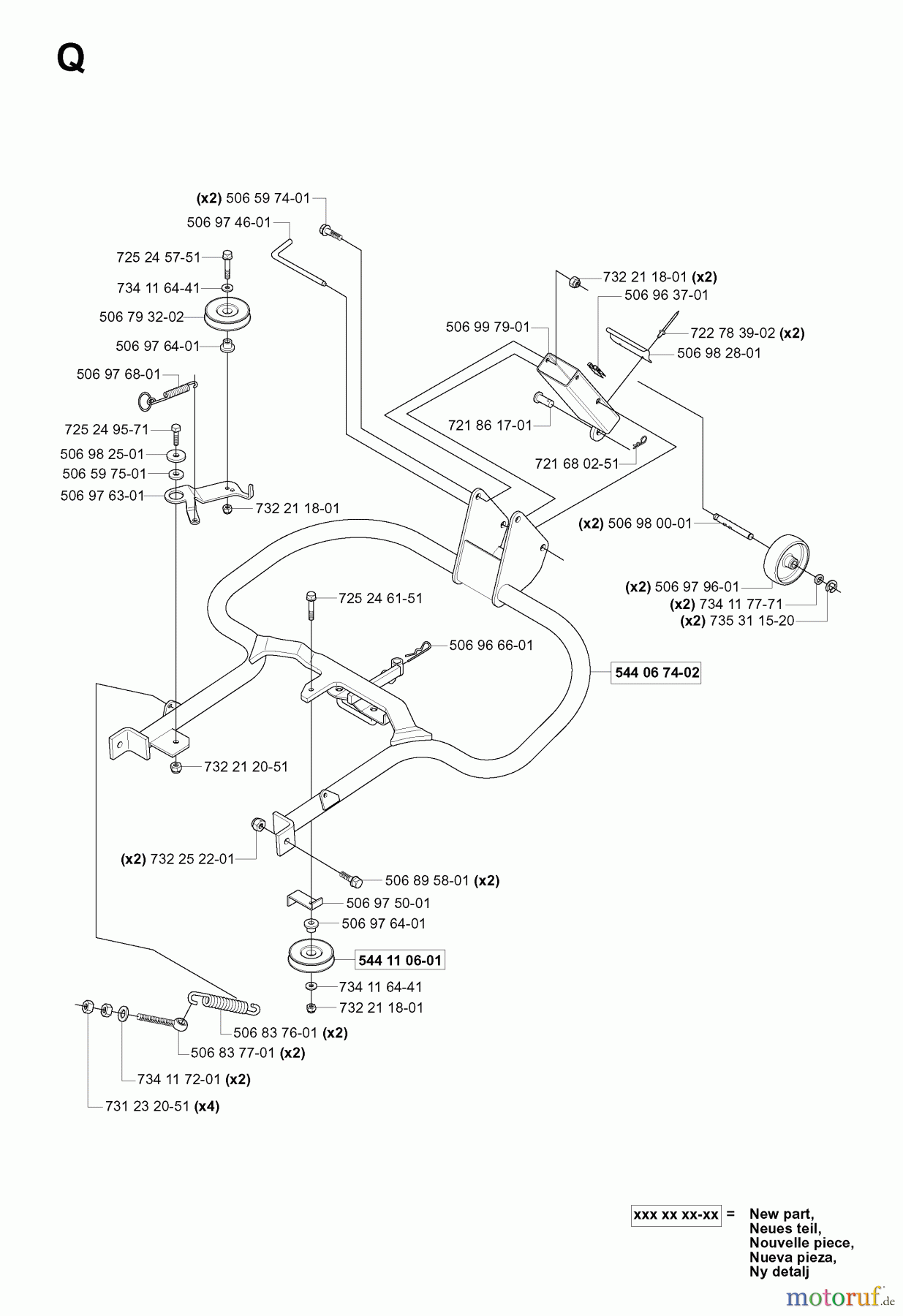  Jonsered Reitermäher FR2115 MA (965070701) - Jonsered Rear-Engine Riding Mower (2006-01) FRAME