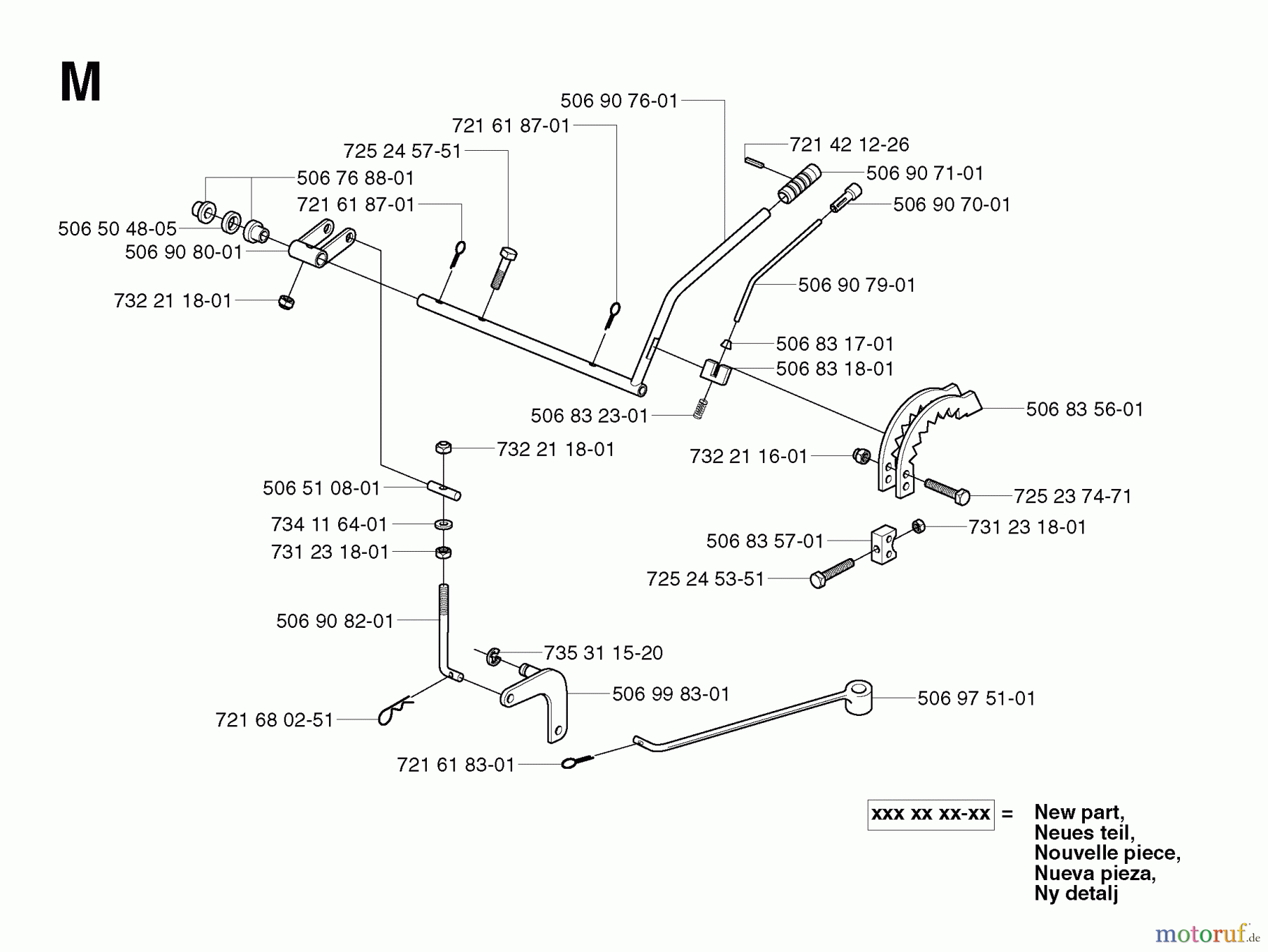 Jonsered Reitermäher FR2115 MA - Jonsered Rear-Engine Riding Mower (2002-03) HEIGHT ADJUSTMENT