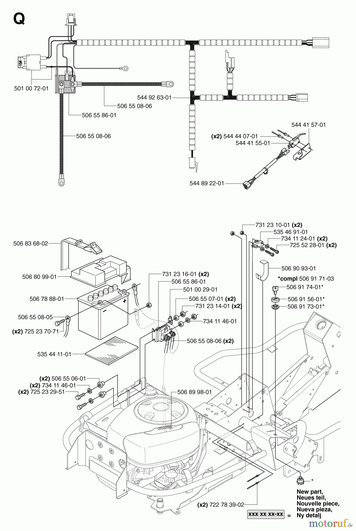 Jonsered Reitermäher FR2116 MA 4x4 (965094901) - Jonsered Rear-Engine Riding Mower (2007-01) ELECTRICAL