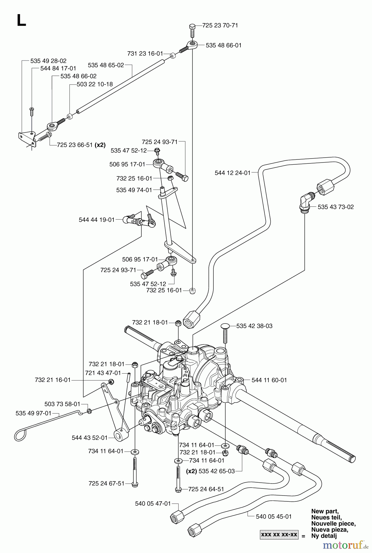 Jonsered Reitermäher FR2116 MA 4x4 (965094901) - Jonsered Rear-Engine Riding Mower (2007-01) TRANSMISSION #4