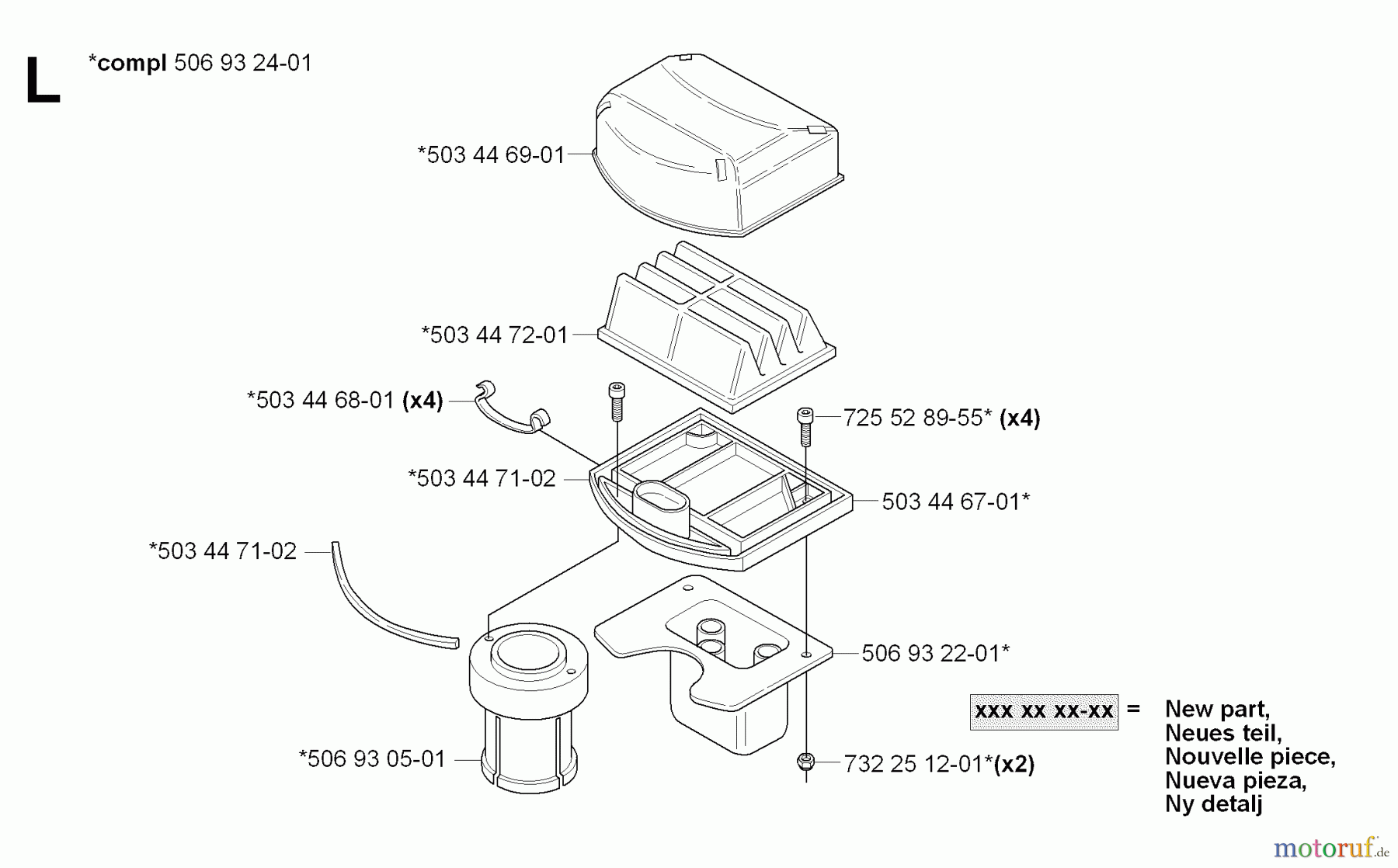 Jonsered Reitermäher FR2116 MA2 (965070101) - Jonsered Rear-Engine Riding Mower (2006-01) AIR FILTER