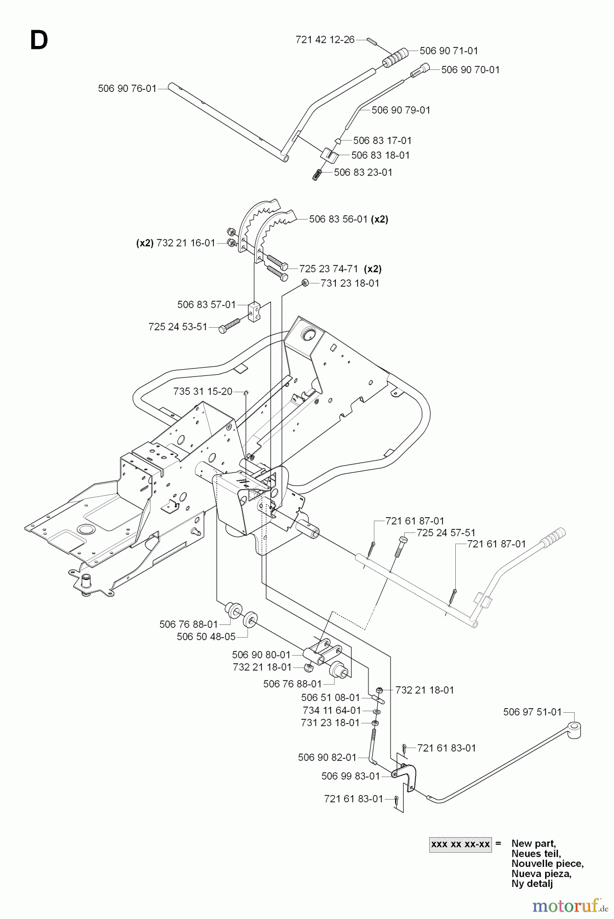 Jonsered Reitermäher FR2116 MA2 (965070101) - Jonsered Rear-Engine Riding Mower (2006-01) CONTROLS #2