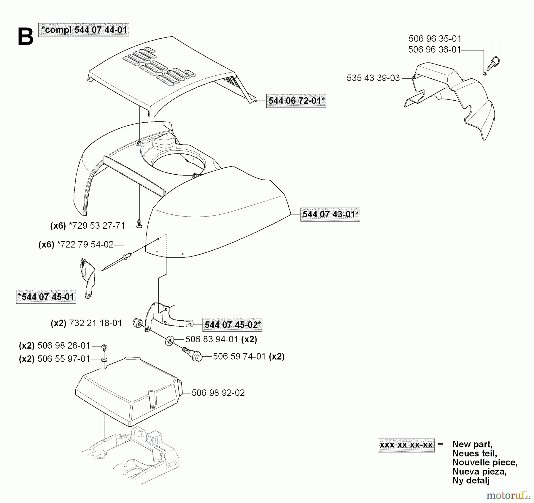 Jonsered Reitermäher FR2116 MA2 (965070101) - Jonsered Rear-Engine Riding Mower (2006-01) HOOD