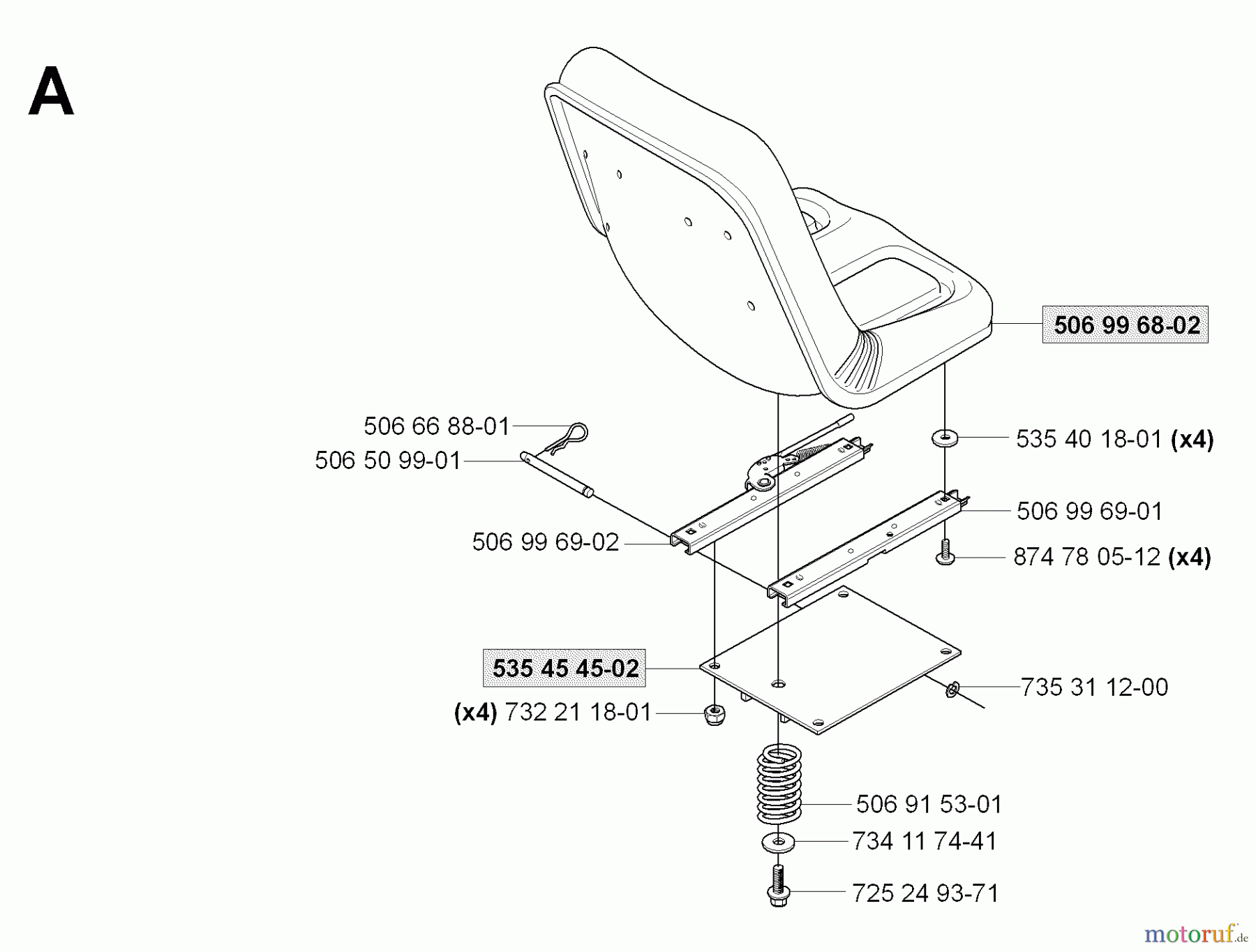  Jonsered Reitermäher FR2116 MA2 (965070101) - Jonsered Rear-Engine Riding Mower (2006-01) SEAT #1