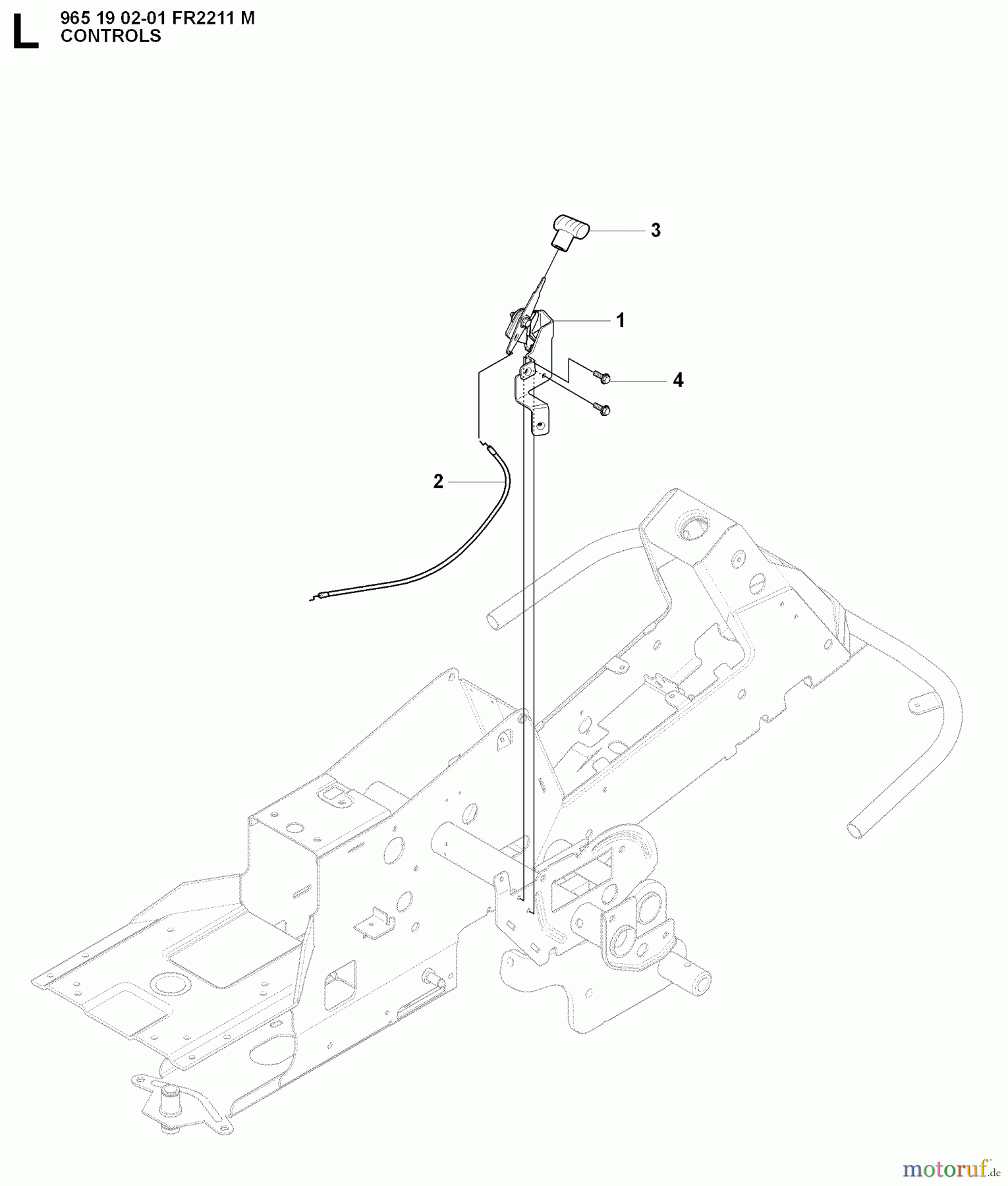 Jonsered Reitermäher FR2211 M (965190201) - Jonsered Rear-Engine Riding Mower (2008-01) CONTROLS #1