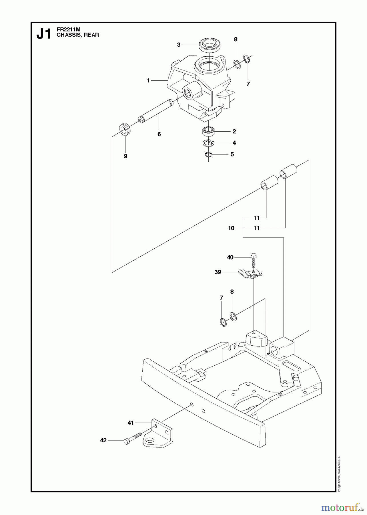  Jonsered Reitermäher FR2211 M (965190201) - Jonsered Rear-Engine Riding Mower (2010-06) CHASSIS ENCLOSURES #1