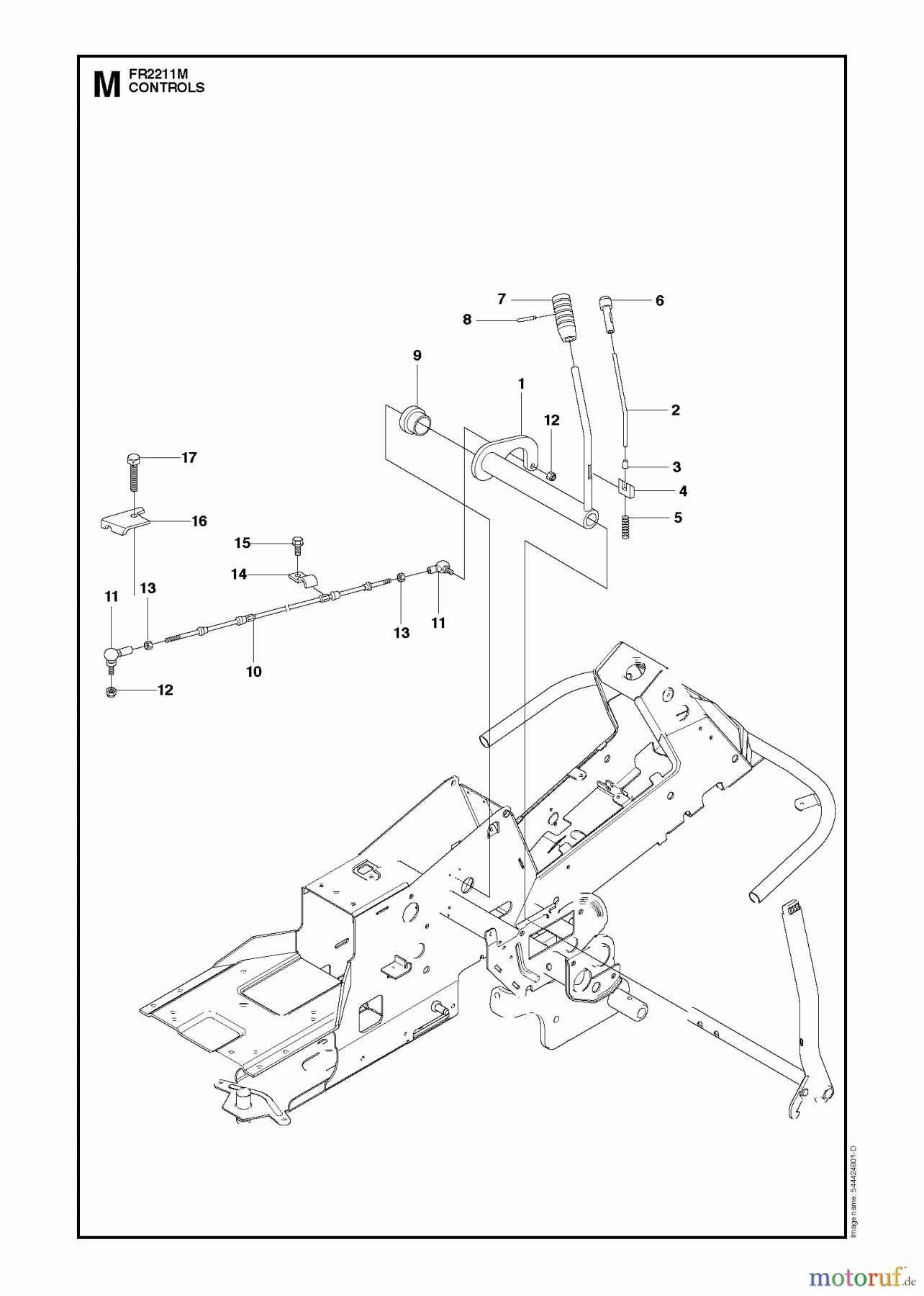 Jonsered Reitermäher FR2211 M (965190201) - Jonsered Rear-Engine Riding Mower (2010-06) CONTROLS #2