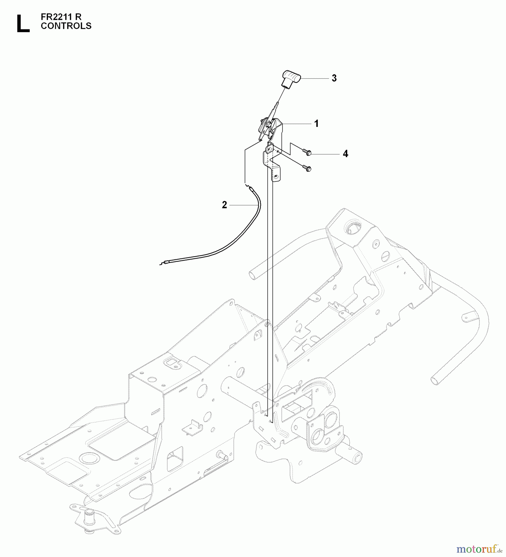 Jonsered Reitermäher FR2211 R (965190101) - Jonsered Rear-Engine Riding Mower (2009-04) CONTROLS #2