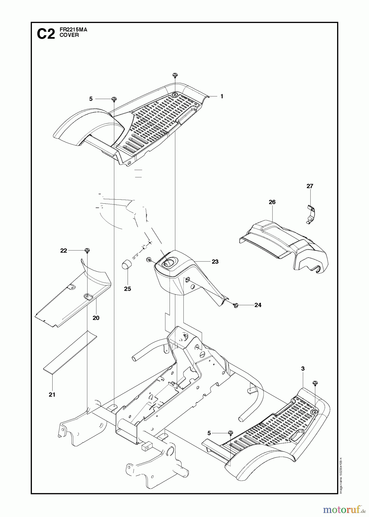 Jonsered Reitermäher FR2215 MA (966773401) - Jonsered Rear-Engine Riding Mower (2012) COVER #1