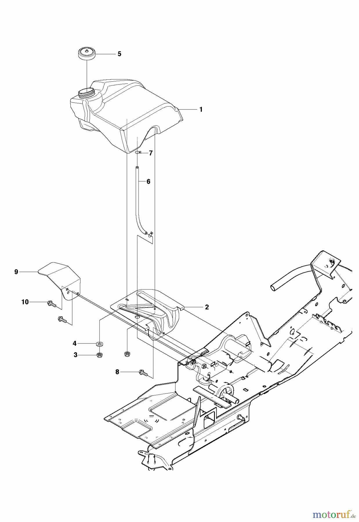 Jonsered Reitermäher FR2213 MA (966802101) - Jonsered Rear-Engine Riding Mower (2012) FUEL SYSTEM