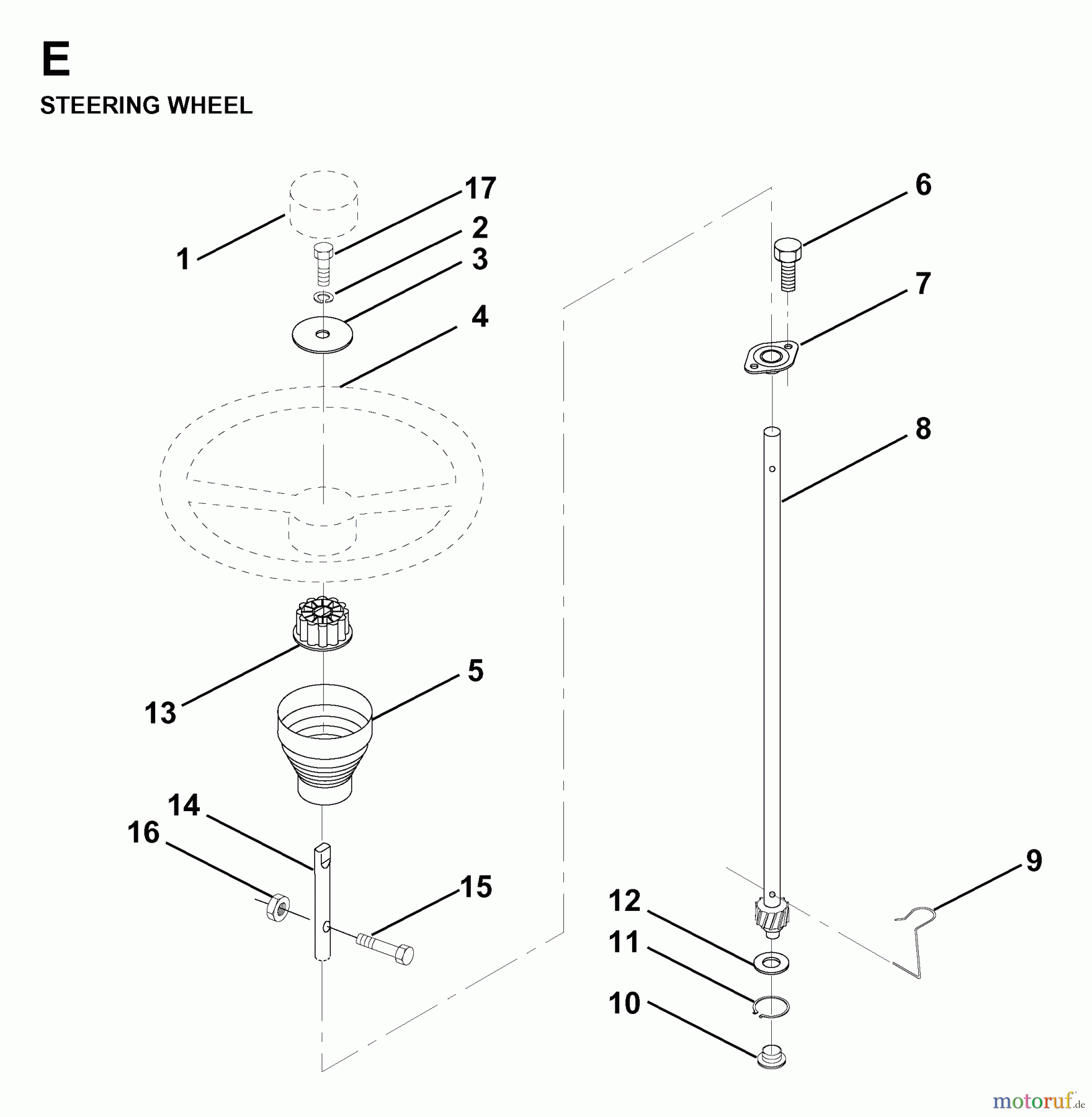 Jonsered Rasen und Garten Traktoren LR11 (TEC36) - Jonsered Lawn & Garden Tractor (1998-04) STEERING
