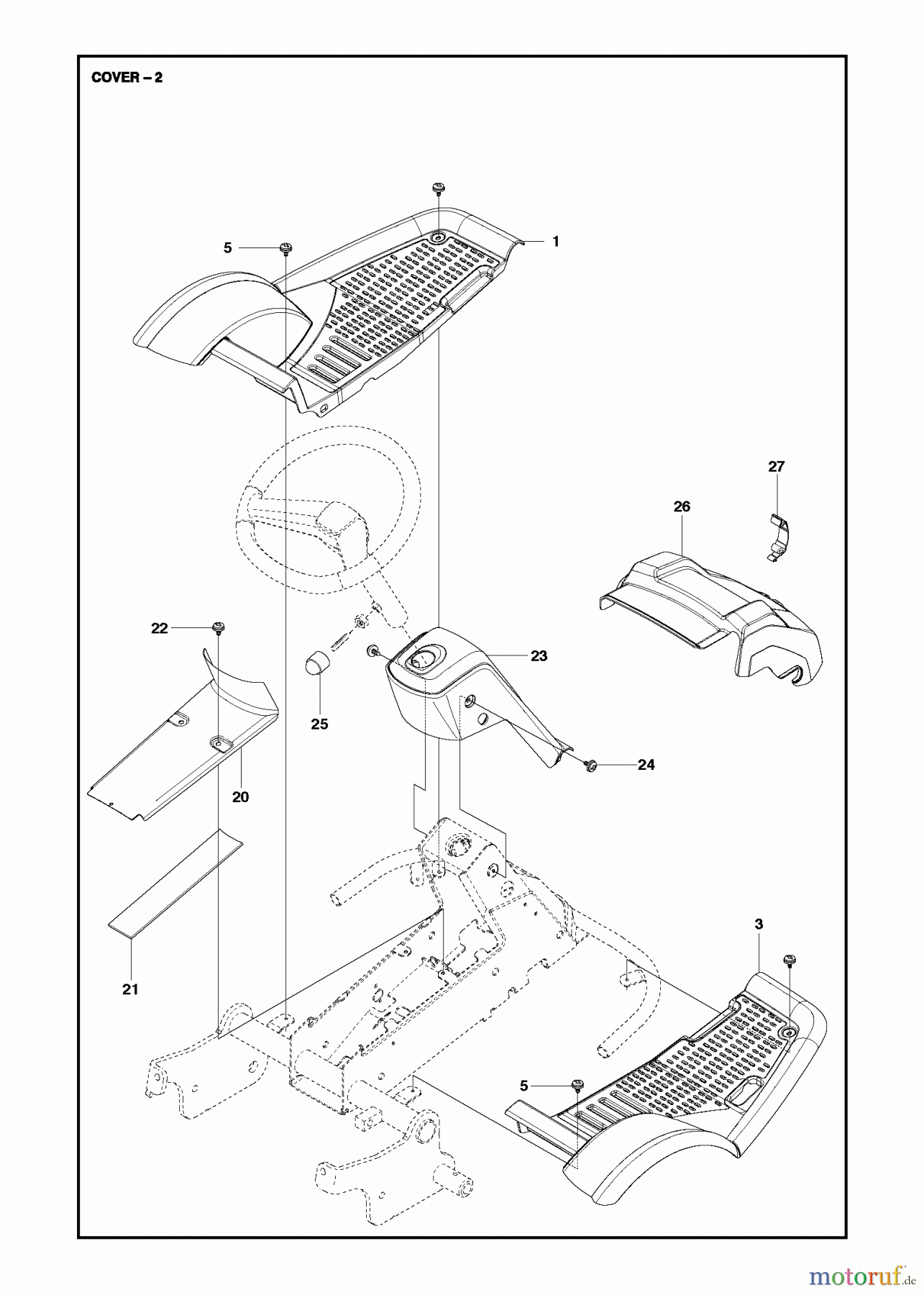 Jonsered Reitermäher FR2216 MA 4x4 (967179101) - Jonsered Rear-Engine Riding Mower (2013) COVER #1