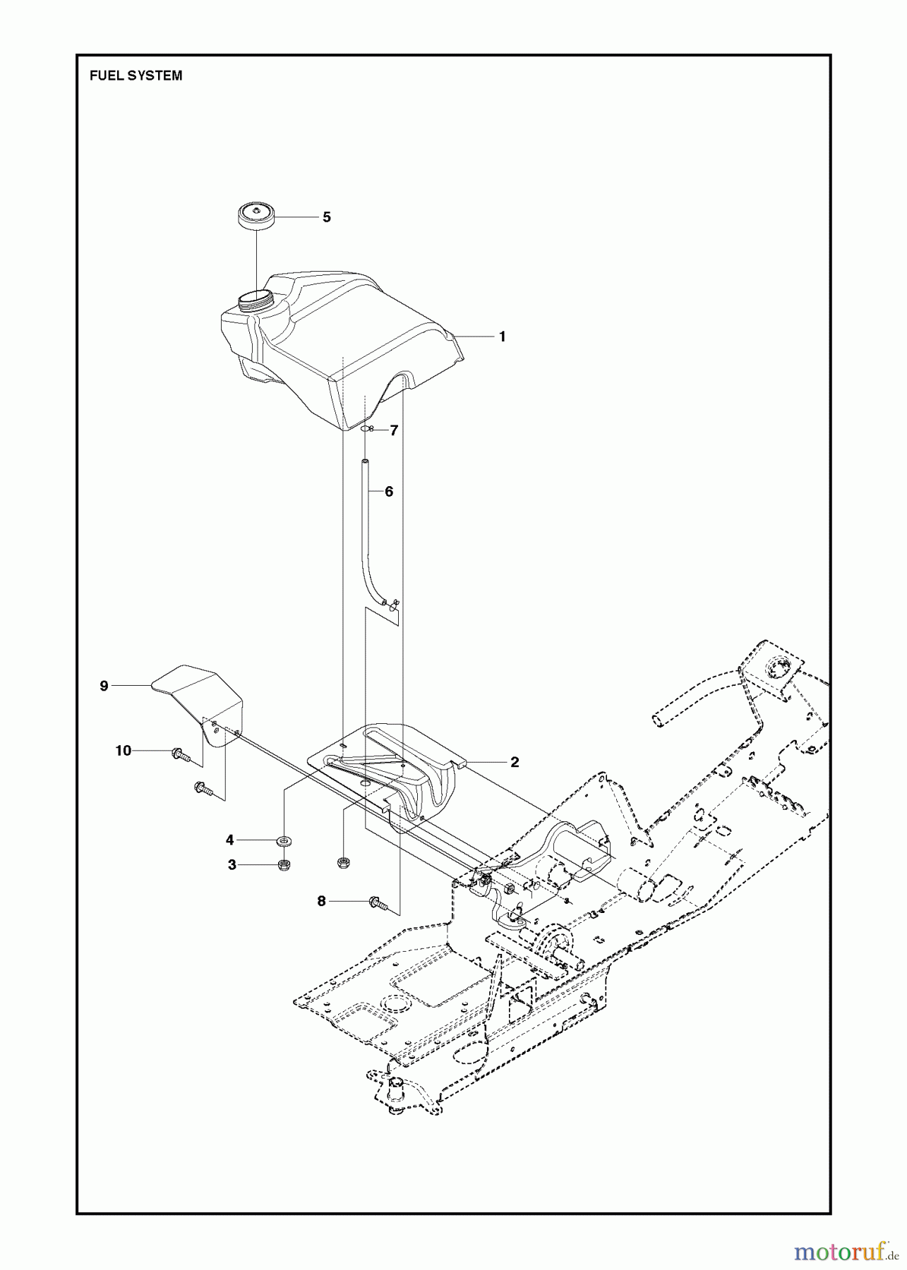 Jonsered Reitermäher FR2213 MA (967178901) - Jonsered Rear-Engine Riding Mower (2013) FUEL SYSTEM