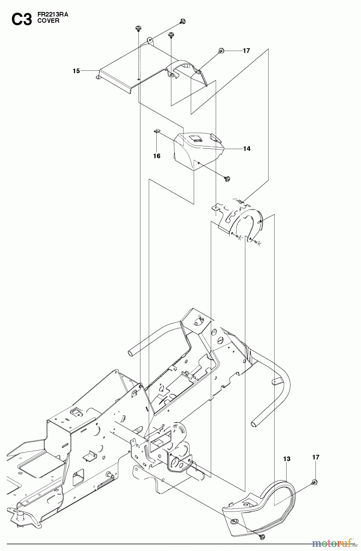 Jonsered Reitermäher FR2213 RA (966632001) - Jonsered Rear-Engine Riding Mower (2011) COVER #2