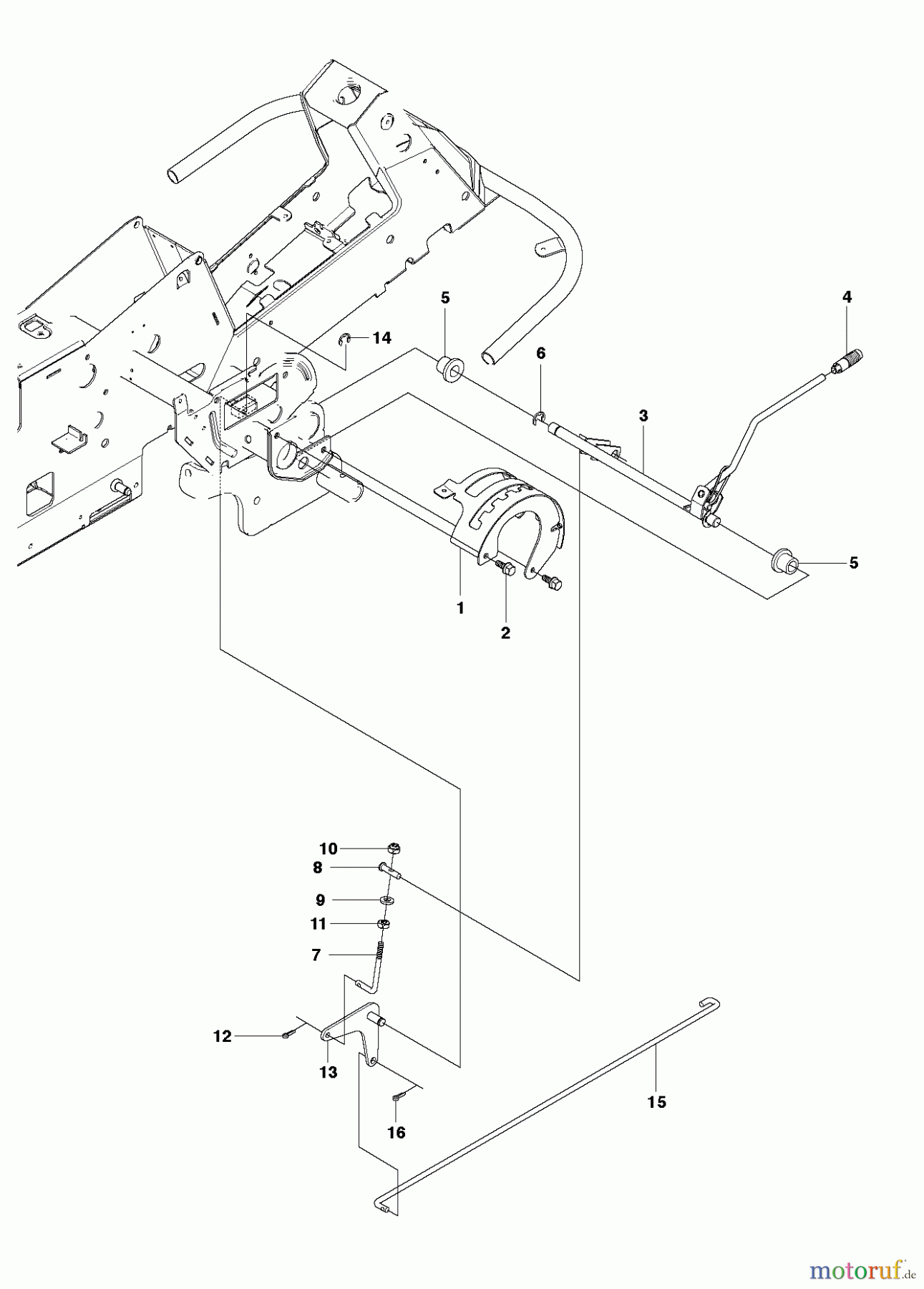Jonsered Reitermäher FR2213 RA (966632001) - Jonsered Rear-Engine Riding Mower (2012) HEIGHT ADJUSTMENT