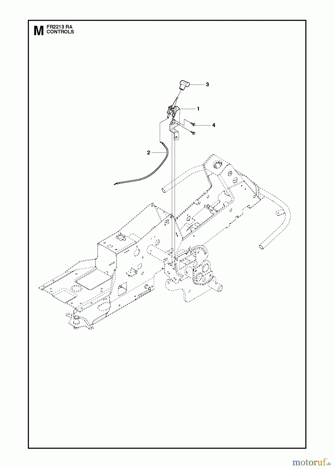 Jonsered Reitermäher FR2213 RA (966773301) - Jonsered Rear-Engine Riding Mower (2012) CONTROLS