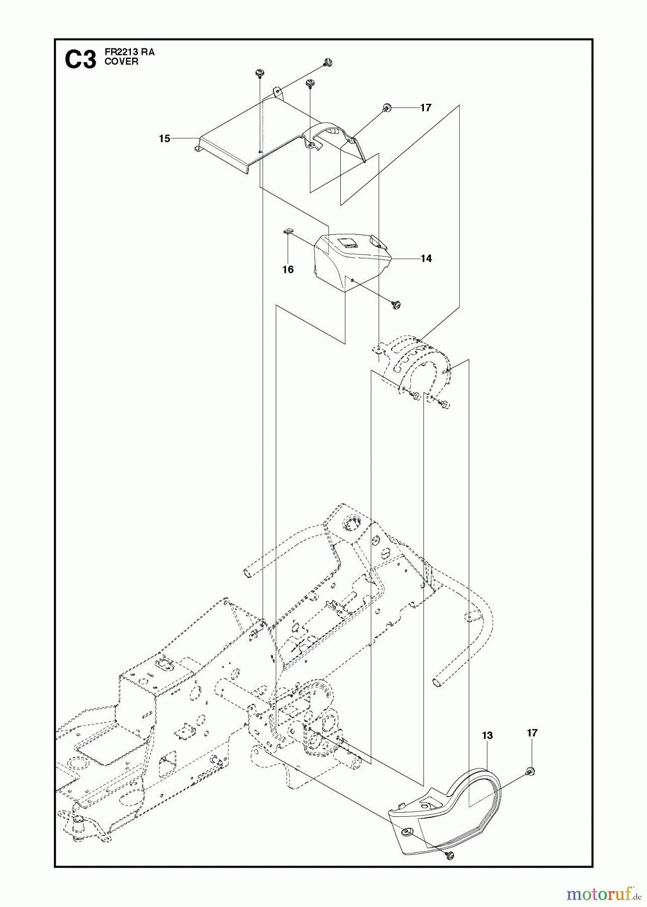 Jonsered Reitermäher FR2213 RA (966773301) - Jonsered Rear-Engine Riding Mower (2012) COVER #3