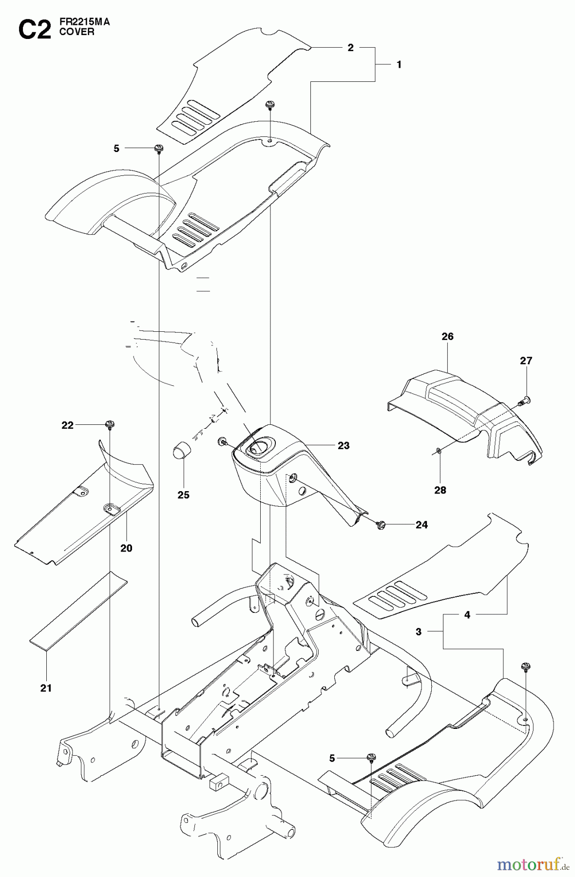 Jonsered Reitermäher FR2215 MA (966632101) - Jonsered Rear-Engine Riding Mower (2011) COVER #3