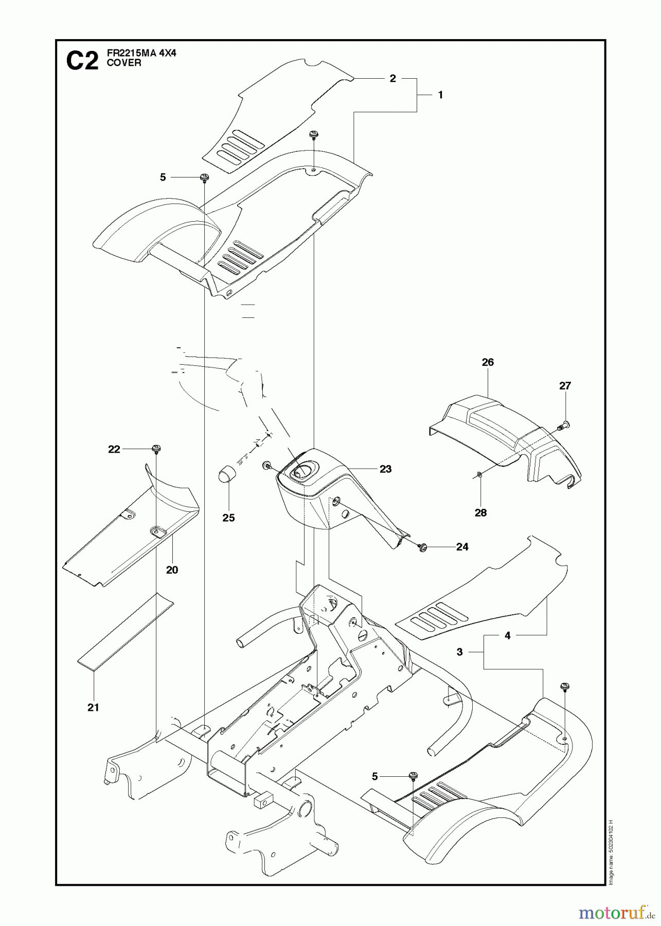 Jonsered Reitermäher FR2215 MA 4x4 (966632201) - Jonsered Rear-Engine Riding Mower (2011) COVER #2