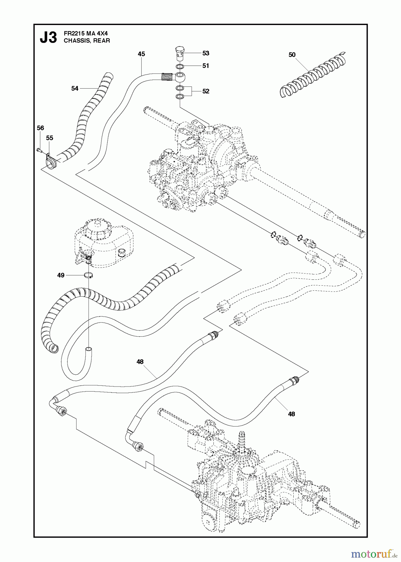 Jonsered Reitermäher FR2215 MA 4x4 (966773501) - Jonsered Rear-Engine Riding Mower (2012) CHASSIS REAR #2