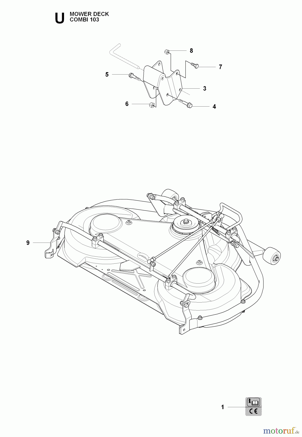 Jonsered Reitermäher FR2216 A (965190501) - Jonsered Rear-Engine Riding Mower (2009-02) 103CM CUTTING DECK #2