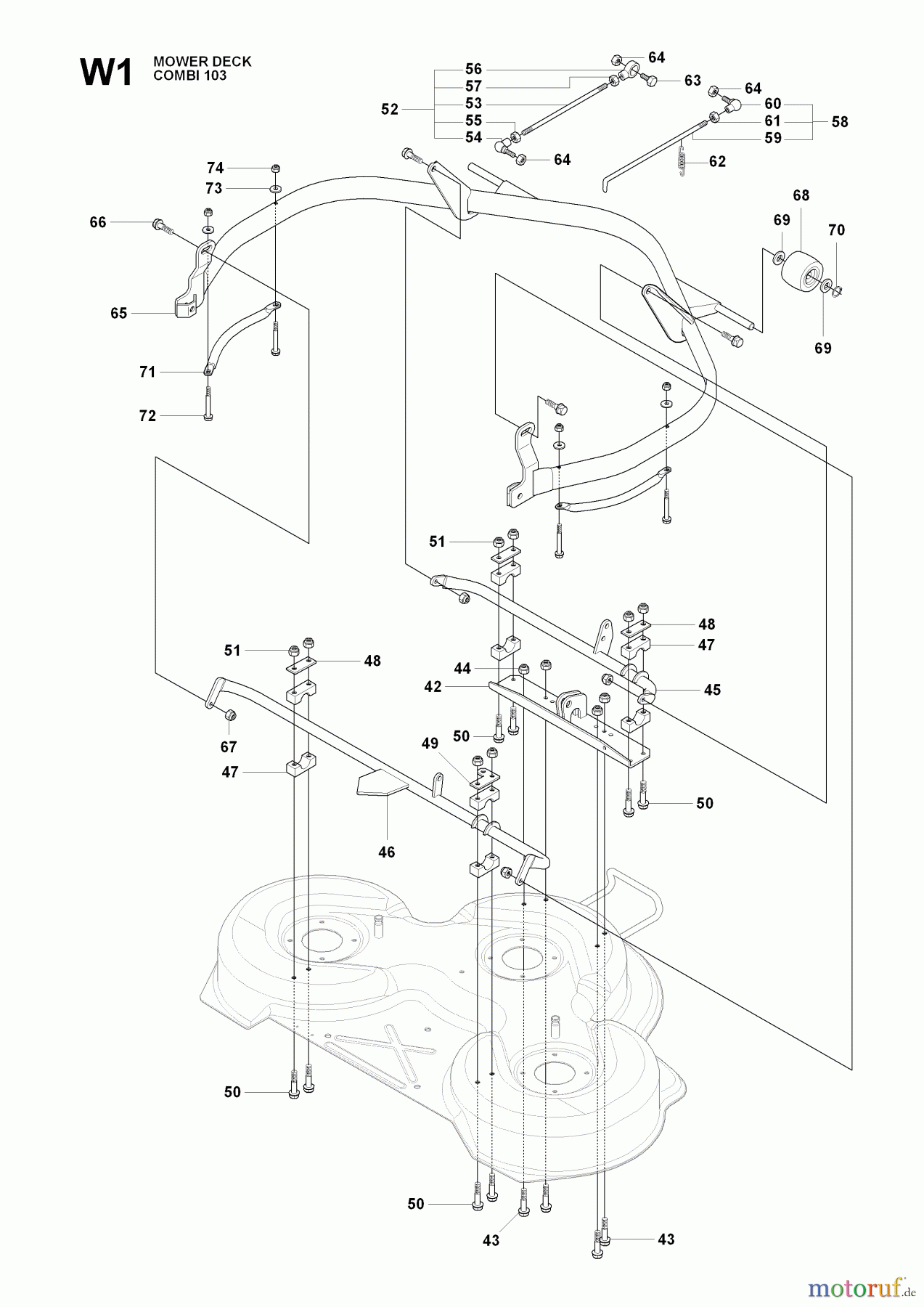  Jonsered Reitermäher FR2216 A (965190501) - Jonsered Rear-Engine Riding Mower (2009-02) 103CM CUTTING DECK #3