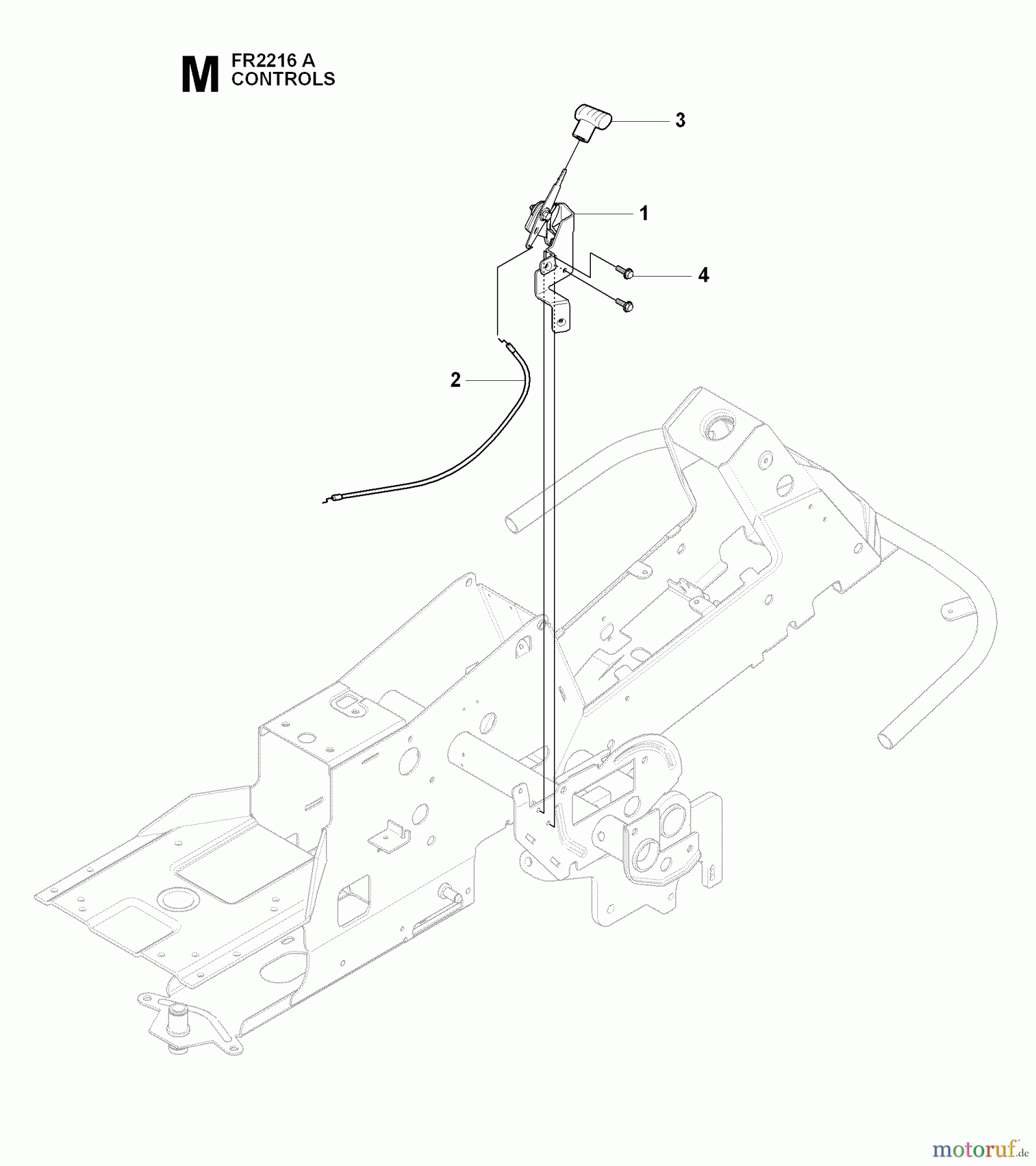 Jonsered Reitermäher FR2216 A (965190501) - Jonsered Rear-Engine Riding Mower (2009-02) CONTROLS